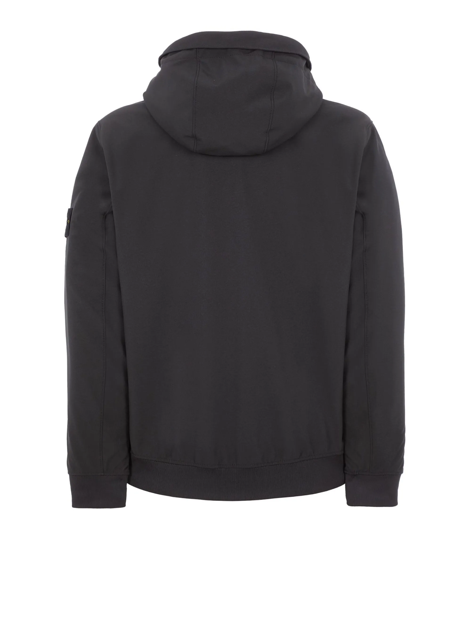 Giubbotto in Soft Shell-r con Cappuccio Nero