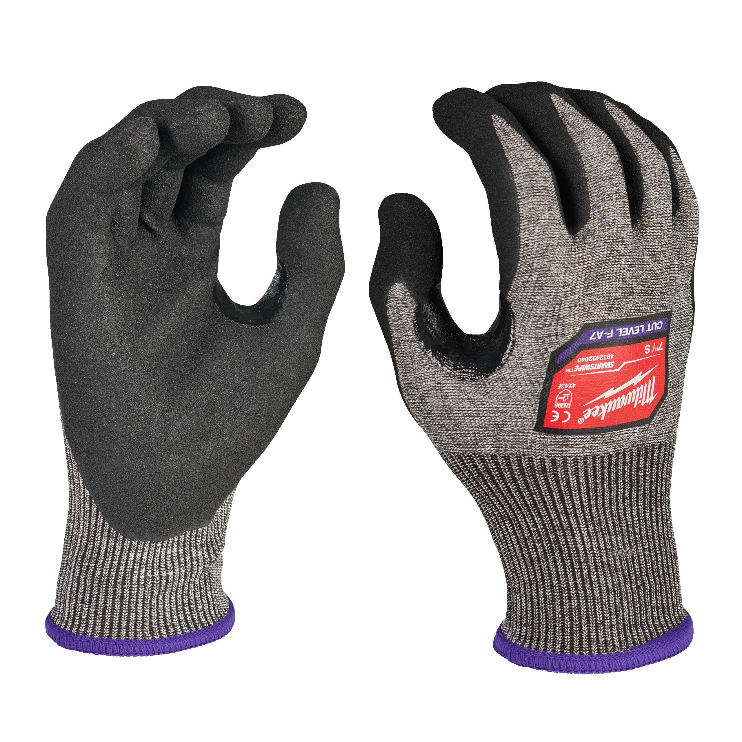 Guanti da lavoro Milwaukee High Cut, Tg. 9, in HPPE, Nitrile, Nylon, Spandex, col. Grigio