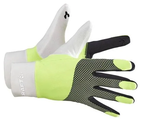 Guanti sportivi Craft ADV Lumen Fleece Yellow White