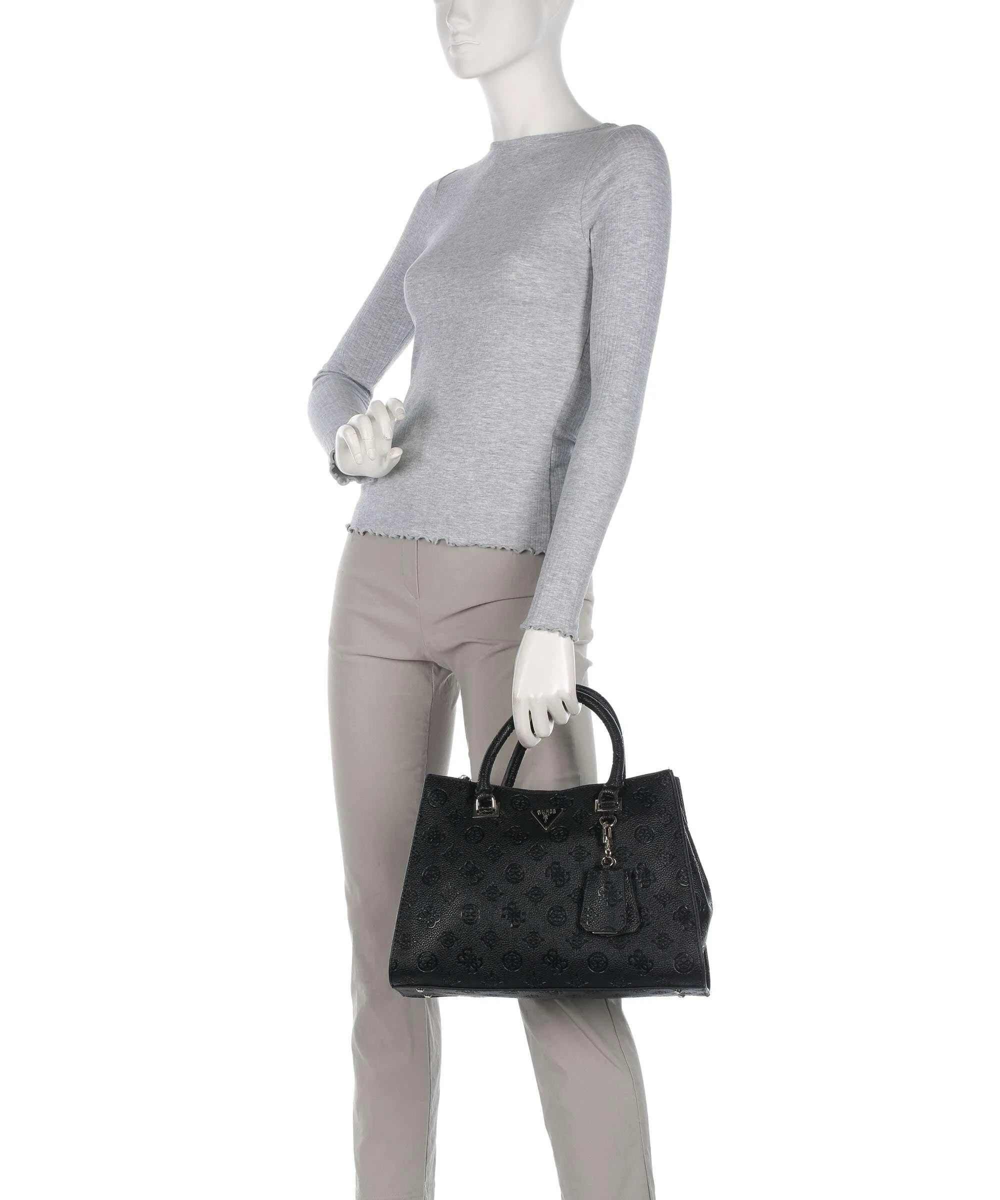  Guess Cresidia Borsa a mano pelle sintetica nero  