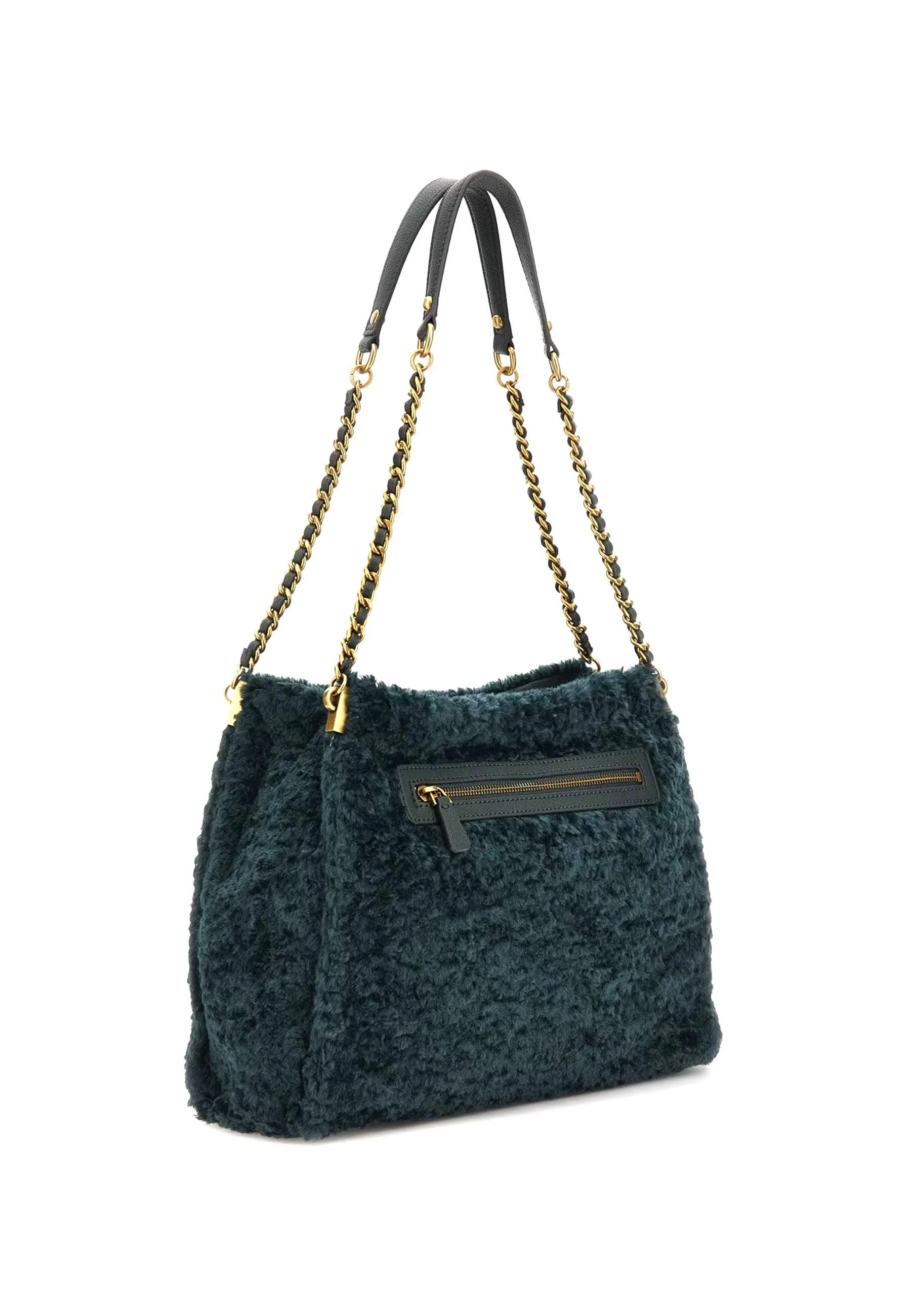 GUESS Maranta Borsa Pelo Shopper Forest Verde WB897410