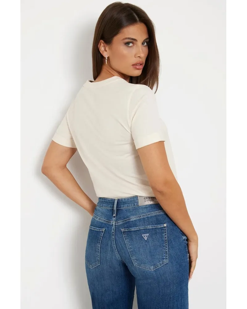 GUESS T-shirt logo scritta lurex