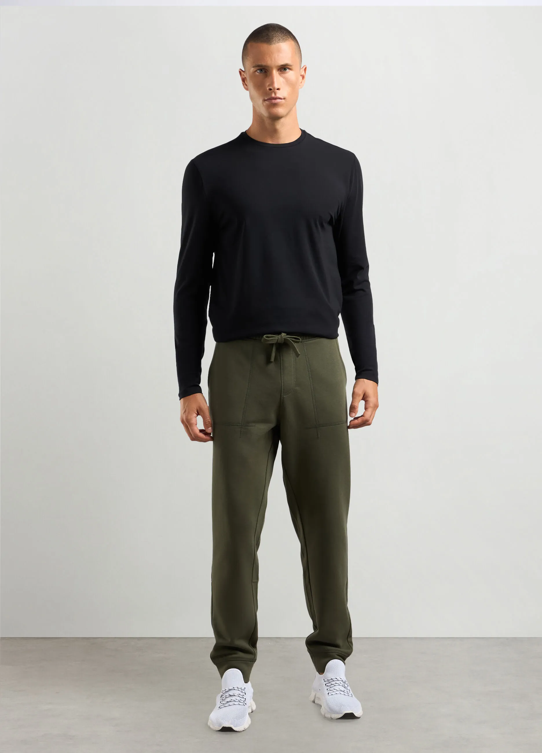 HOLISTIC  Joggers regular fit in felpa di misto cotone uomo