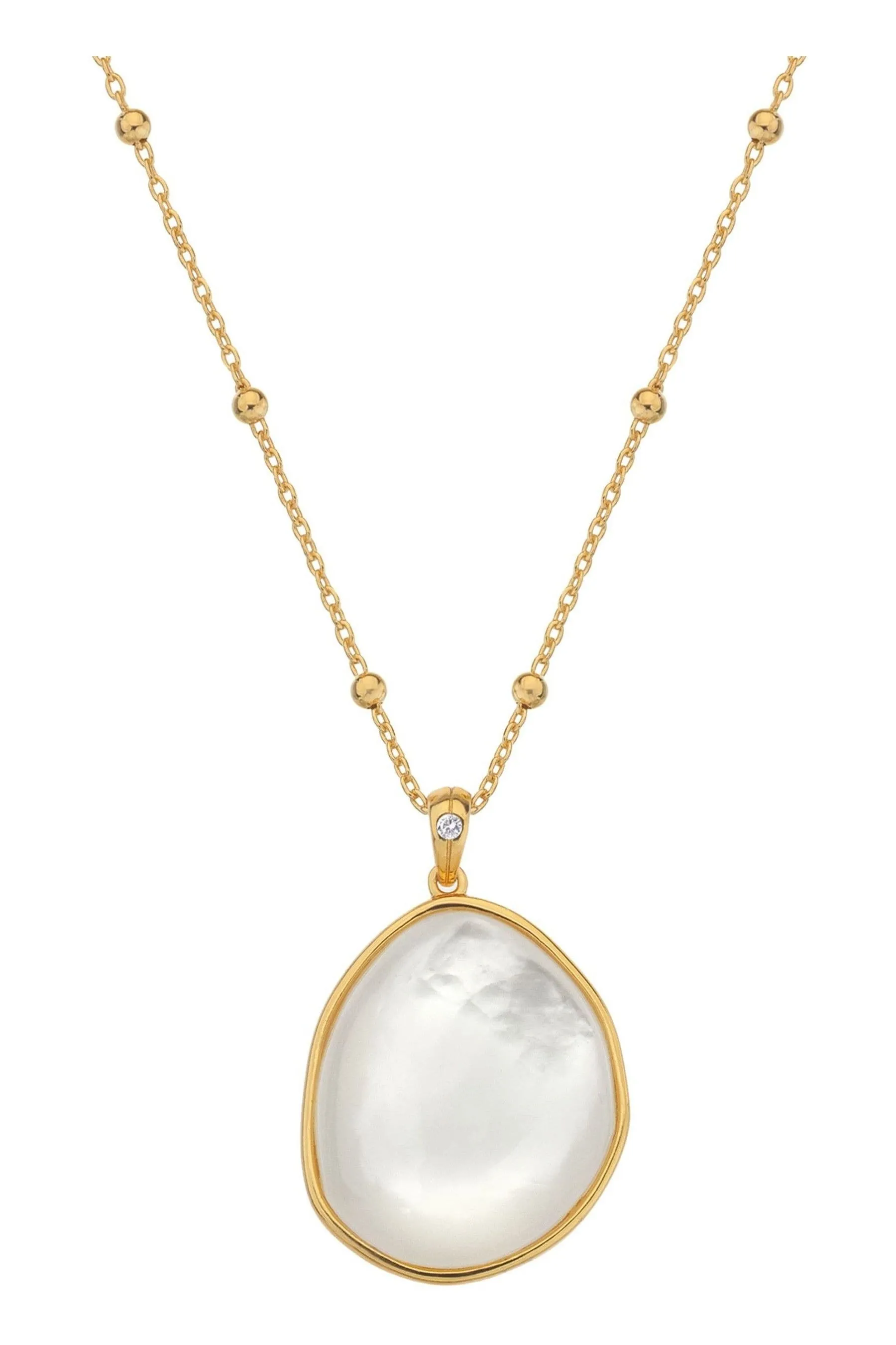 Hot Diamonds HD X JJ Oro tono su tono - Collana con ciondolo in madre perla