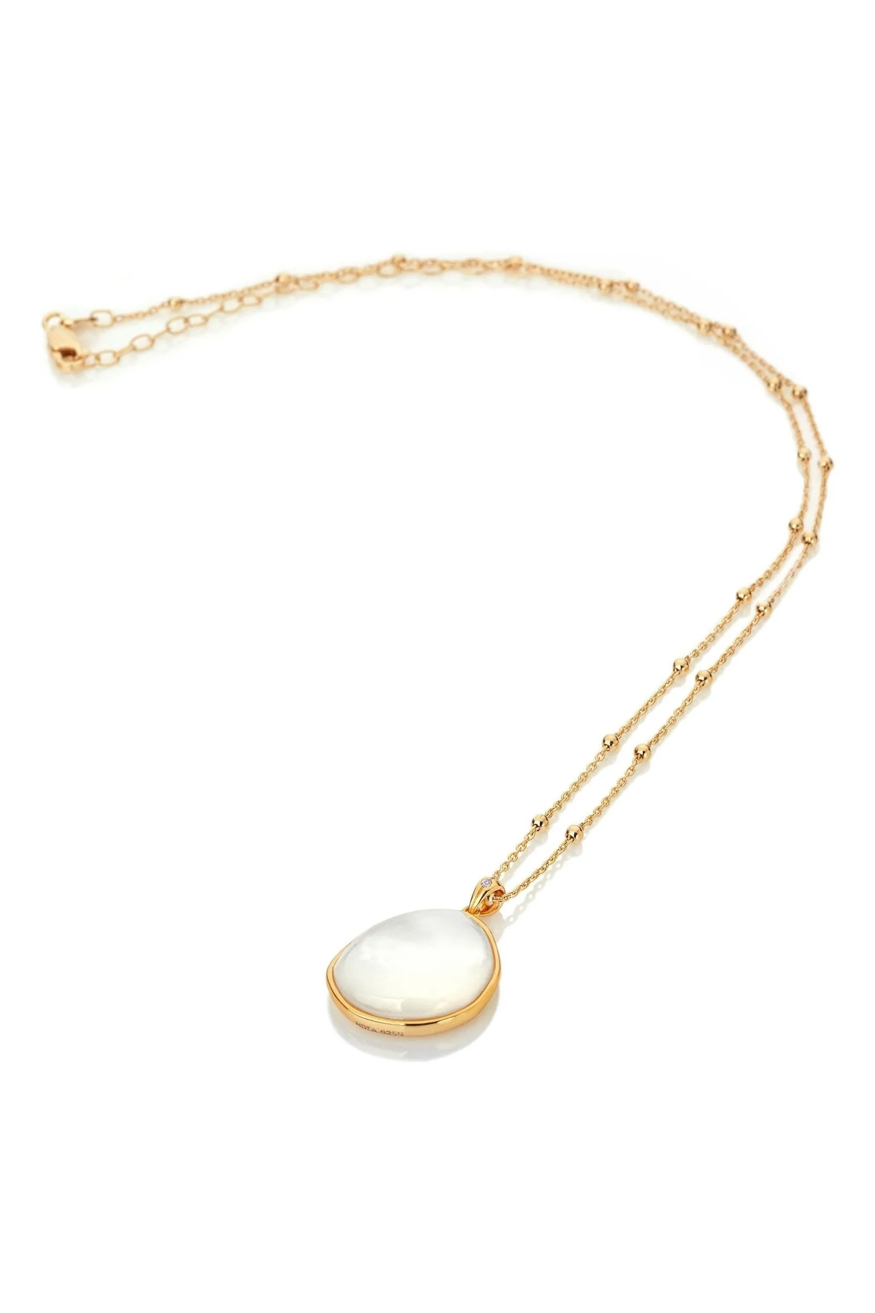 Hot Diamonds HD X JJ Oro tono su tono - Collana con ciondolo in madre perla