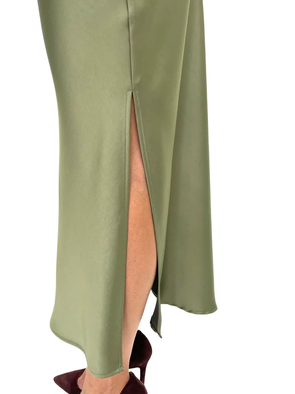 IMPERIAL   ABITO VERDE CON DRAPPEGGIO