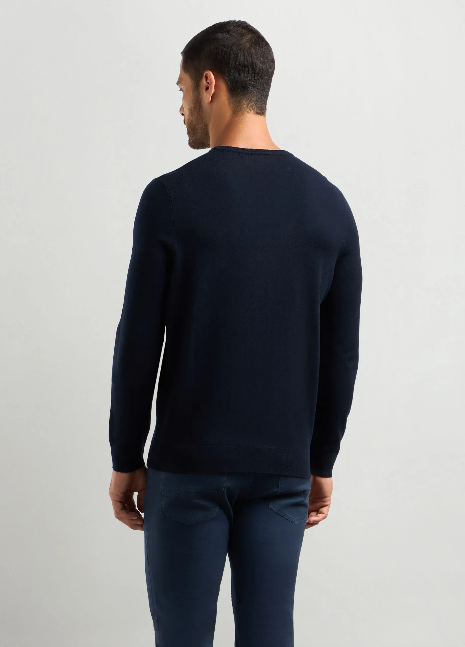 J. HART & BROS  Maglione collo a V maglia rasata uomo