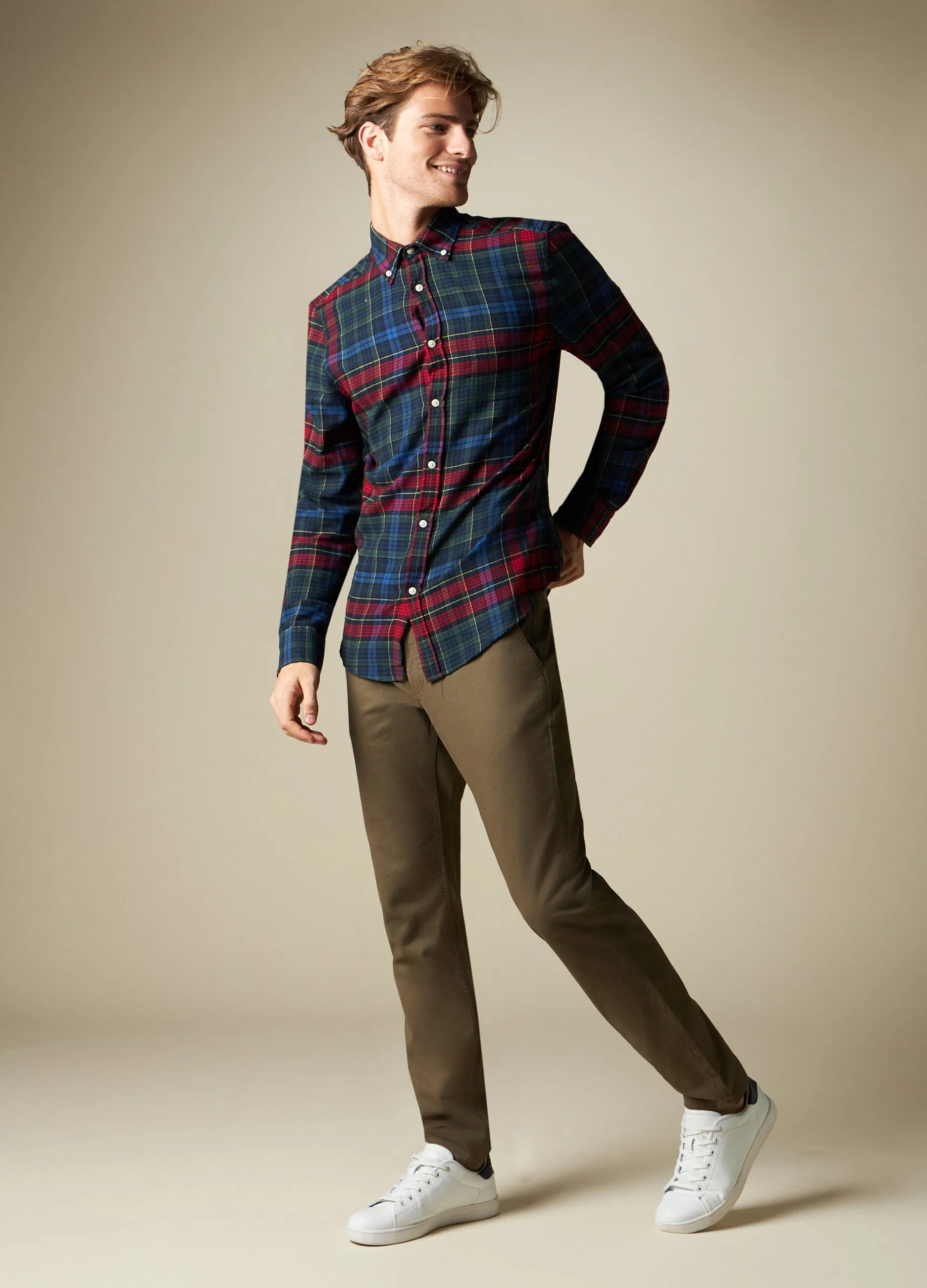 J. HART & BROS  Pantaloni in puro cotone uomo