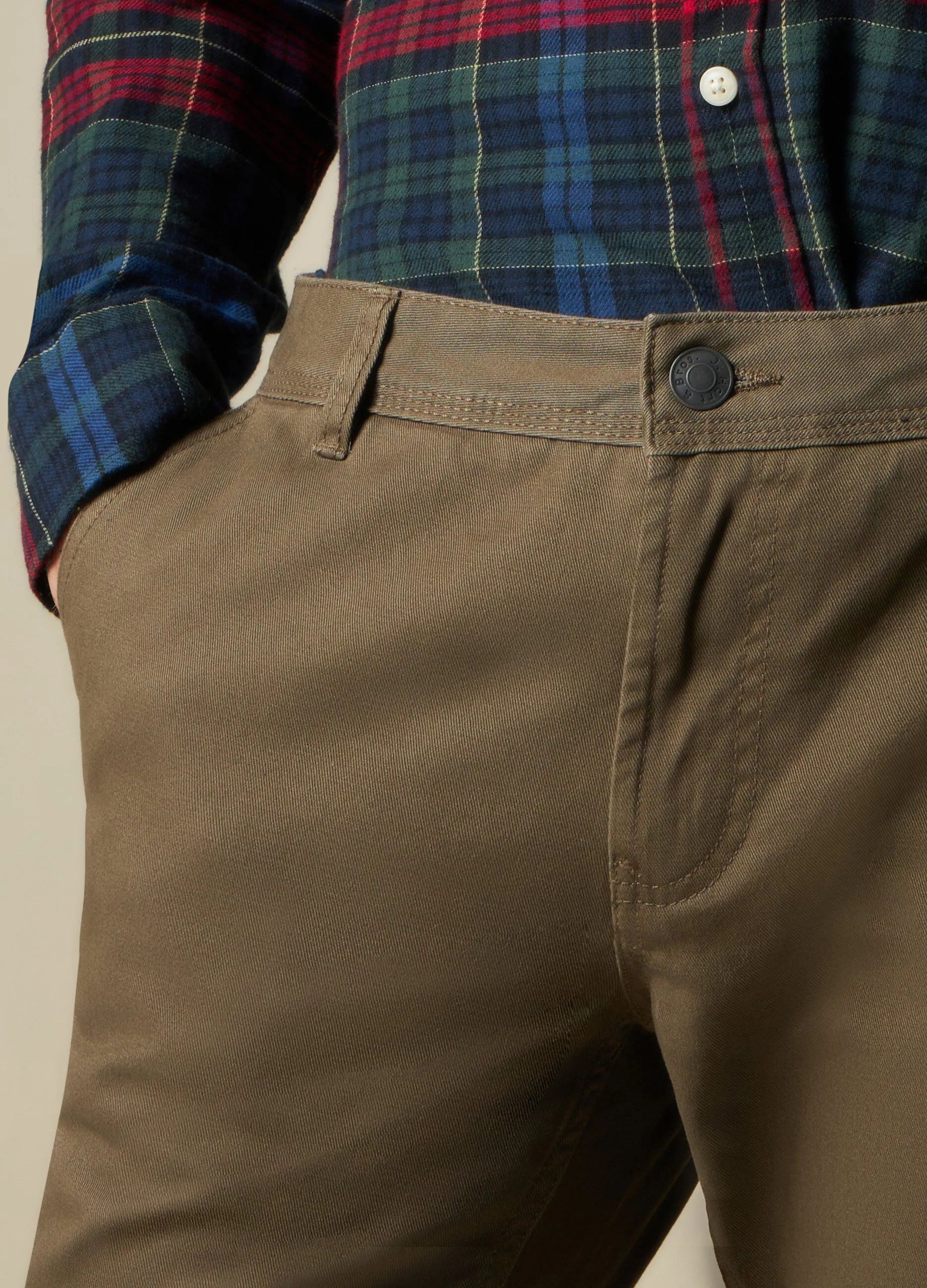 J. HART & BROS  Pantaloni in puro cotone uomo