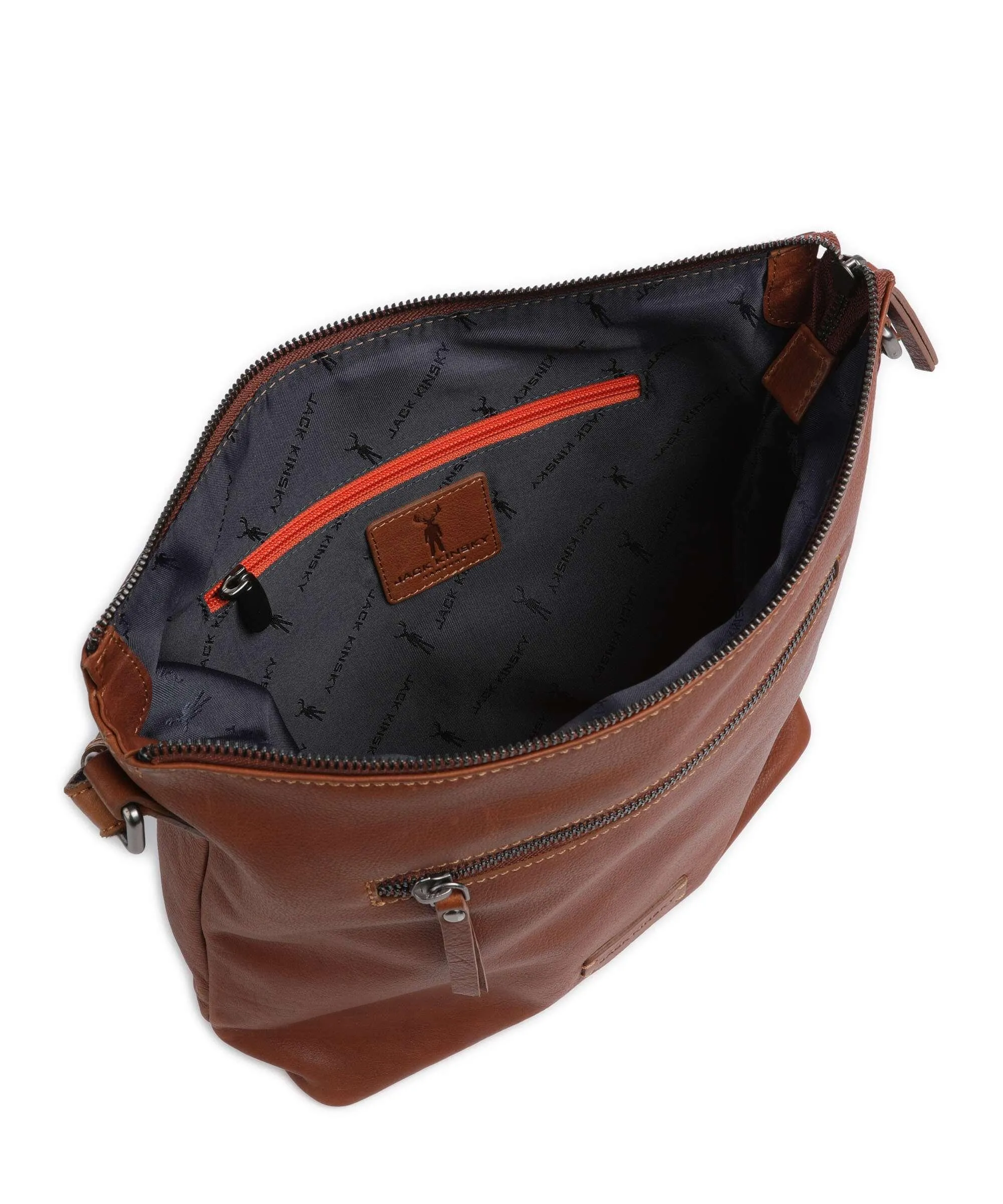  Jack Kinsky Montreal 21N Borsa a tracolla pelle granulata cognac  