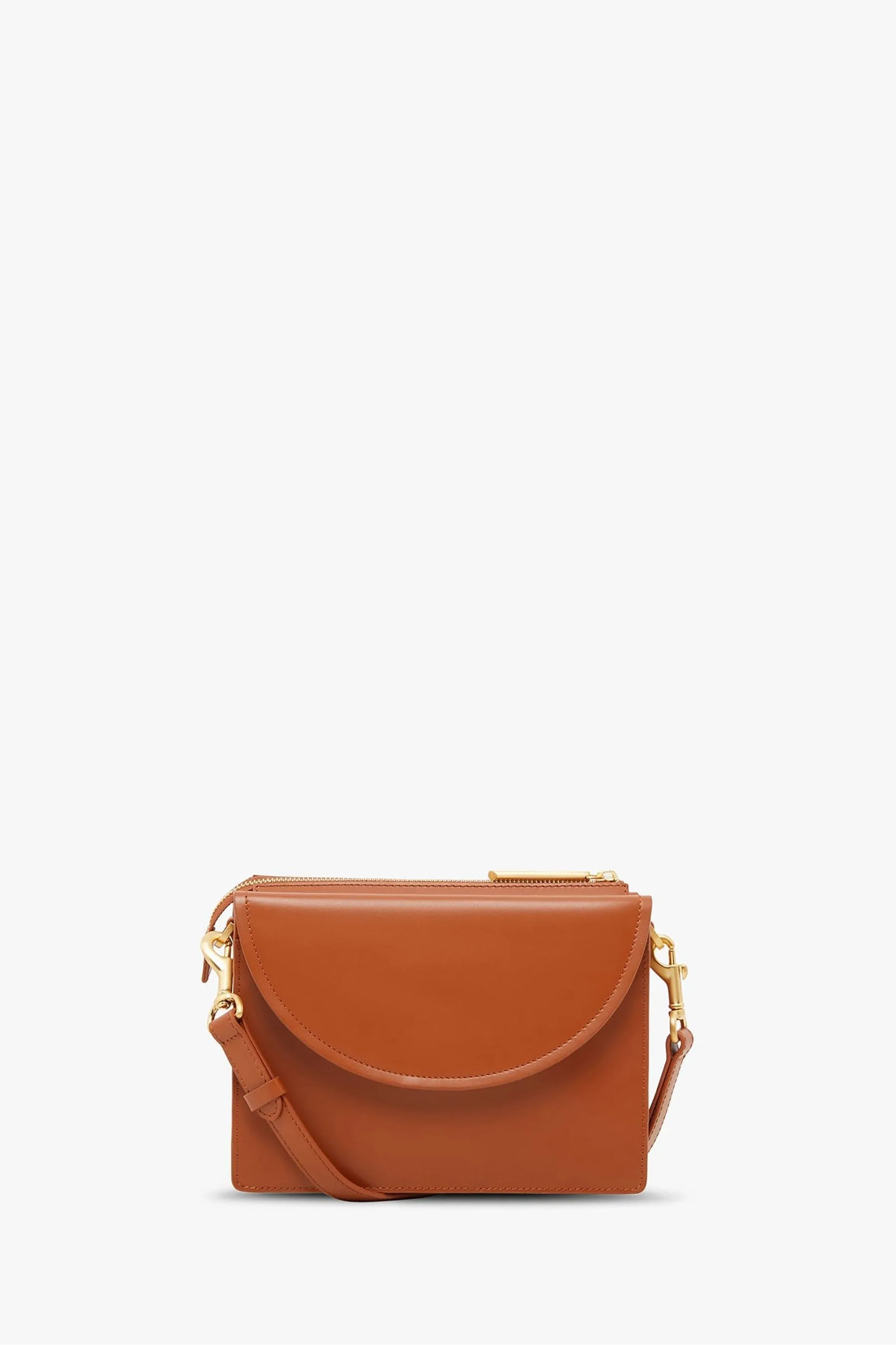 Jasper Conran London Darcey Borsa a tracolla con doppia patta in pelle    