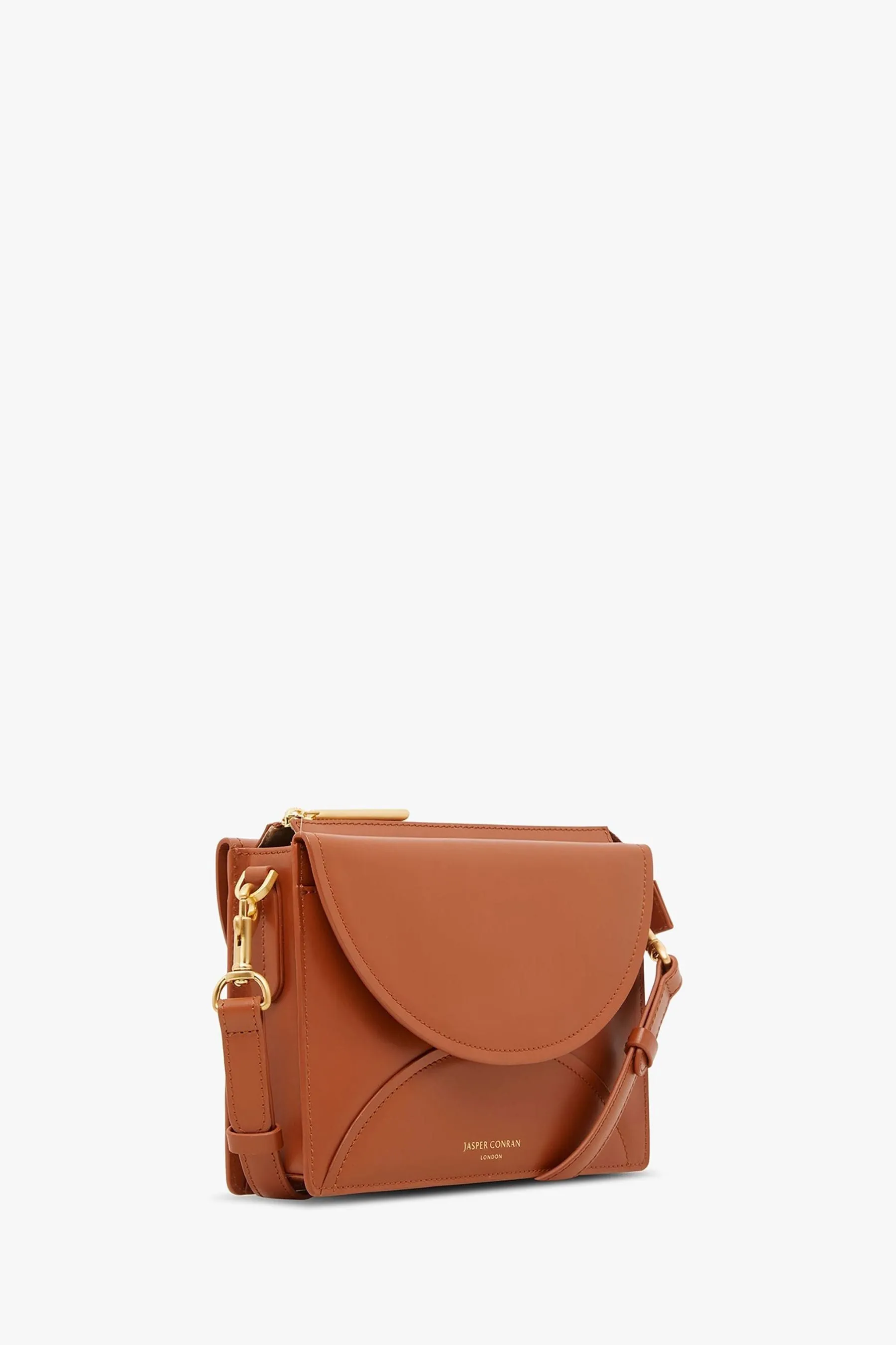 Jasper Conran London Darcey Borsa a tracolla con doppia patta in pelle    