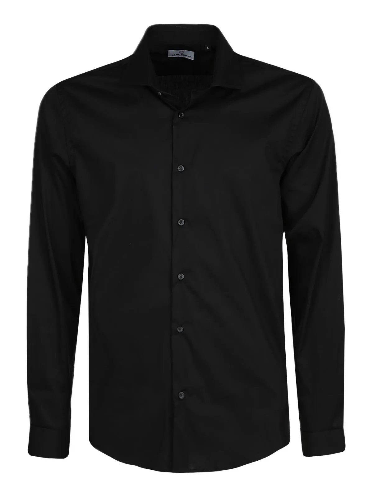J.E. Mc Collum Chemise noire à manches longues  coupe classique