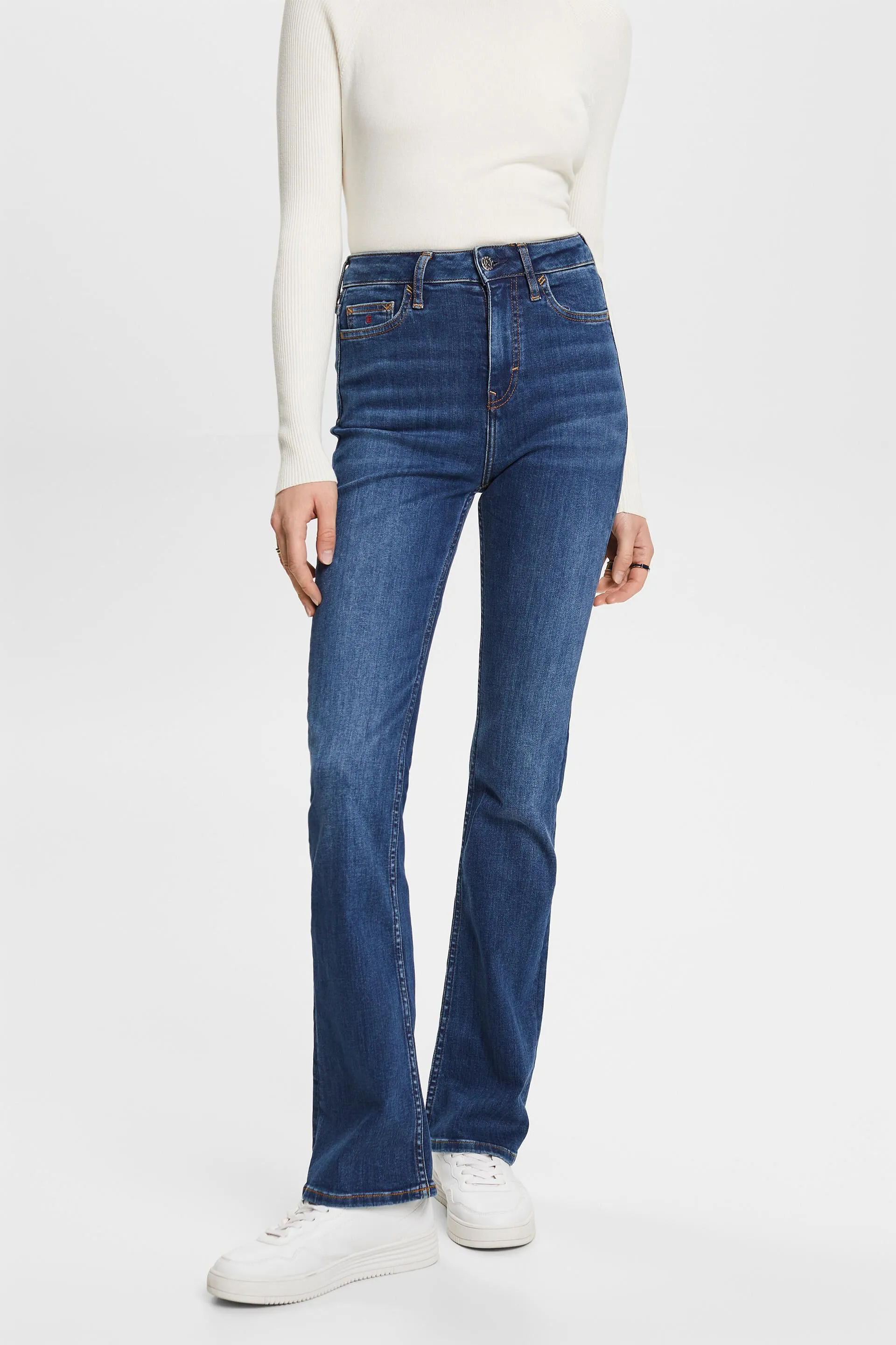 Jeans bootcut premium a vita alta