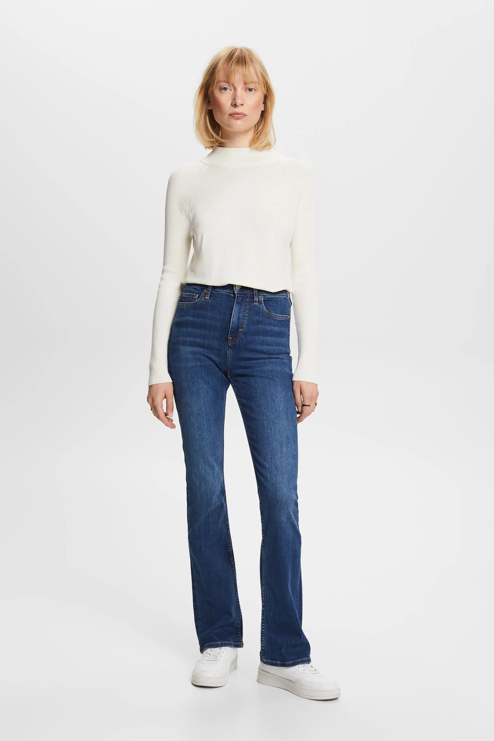 Jeans bootcut premium a vita alta
