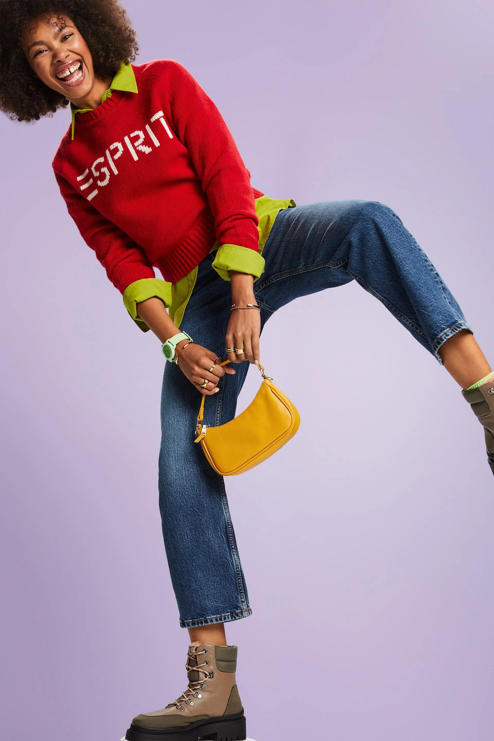 Jeans dritti retrò a vita alta