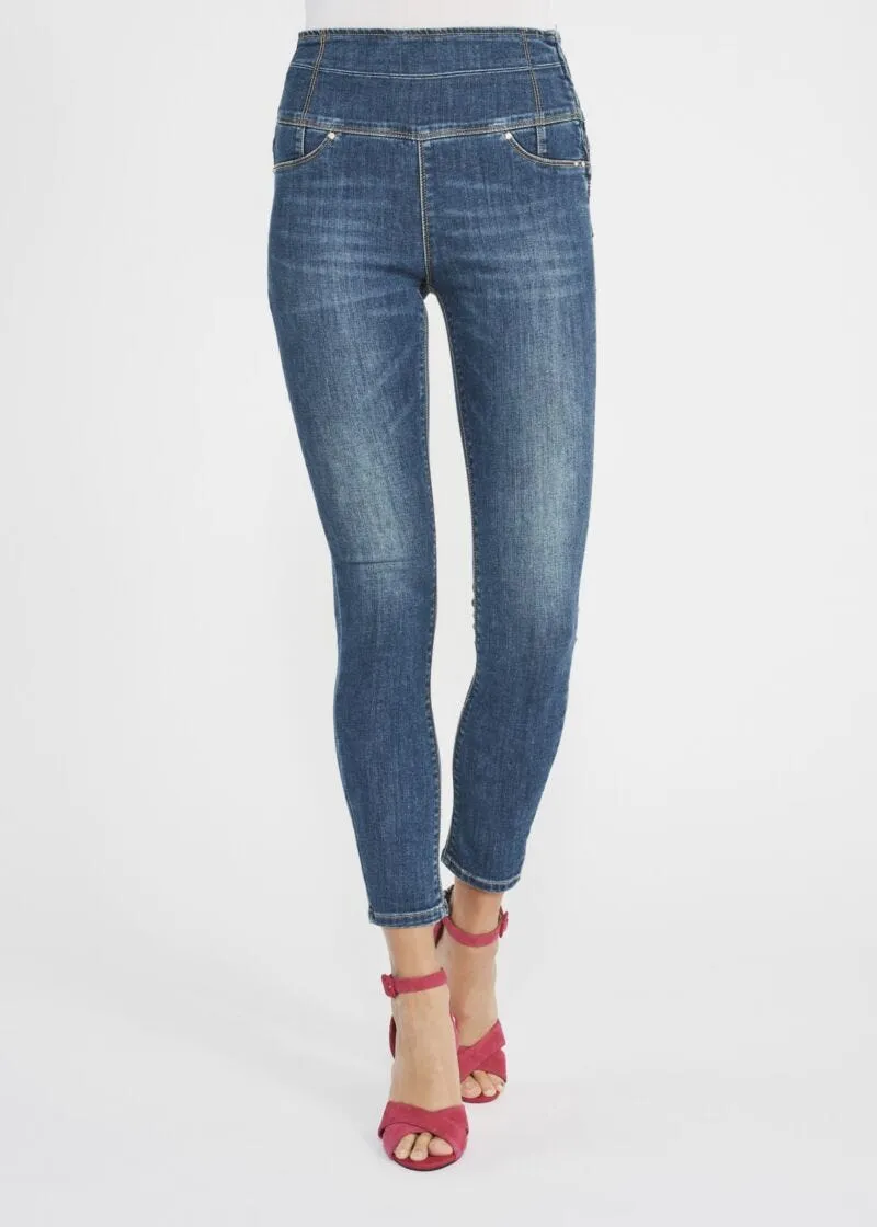Jeans jeggings a vita alta