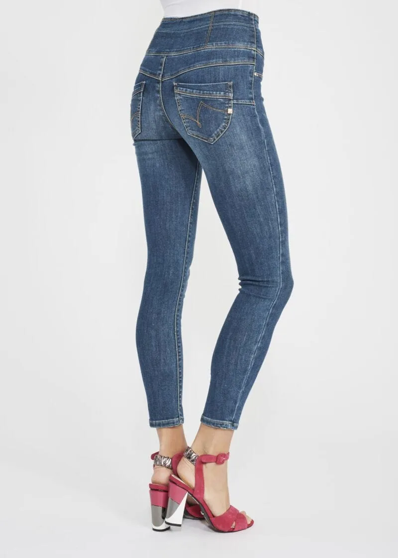 Jeans jeggings a vita alta