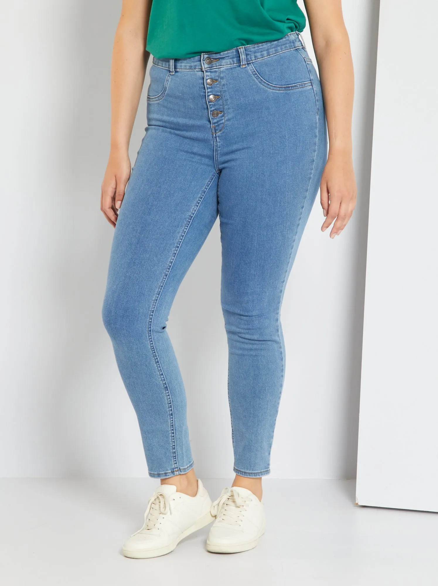 Jeans skinny a vita alta eco-sostenibili - BLU