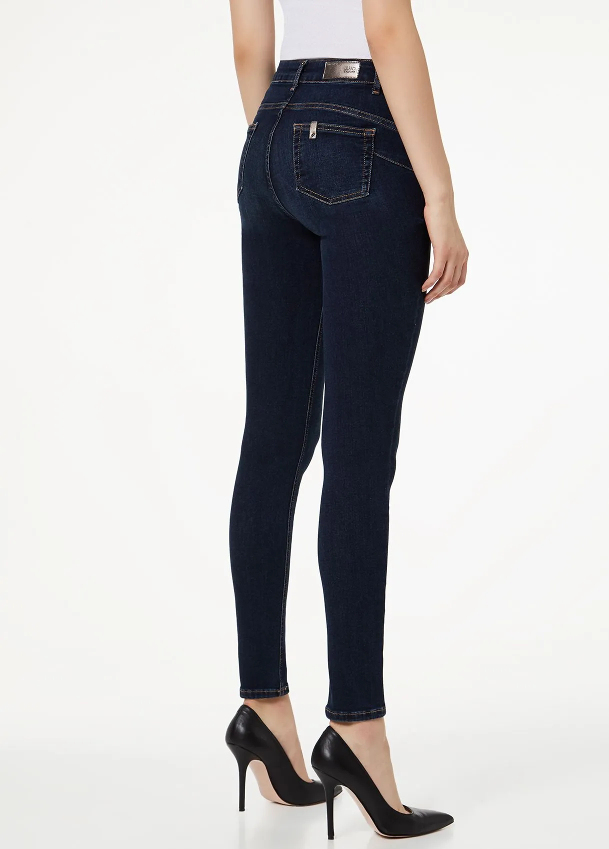 Jeans skinny a vita alta