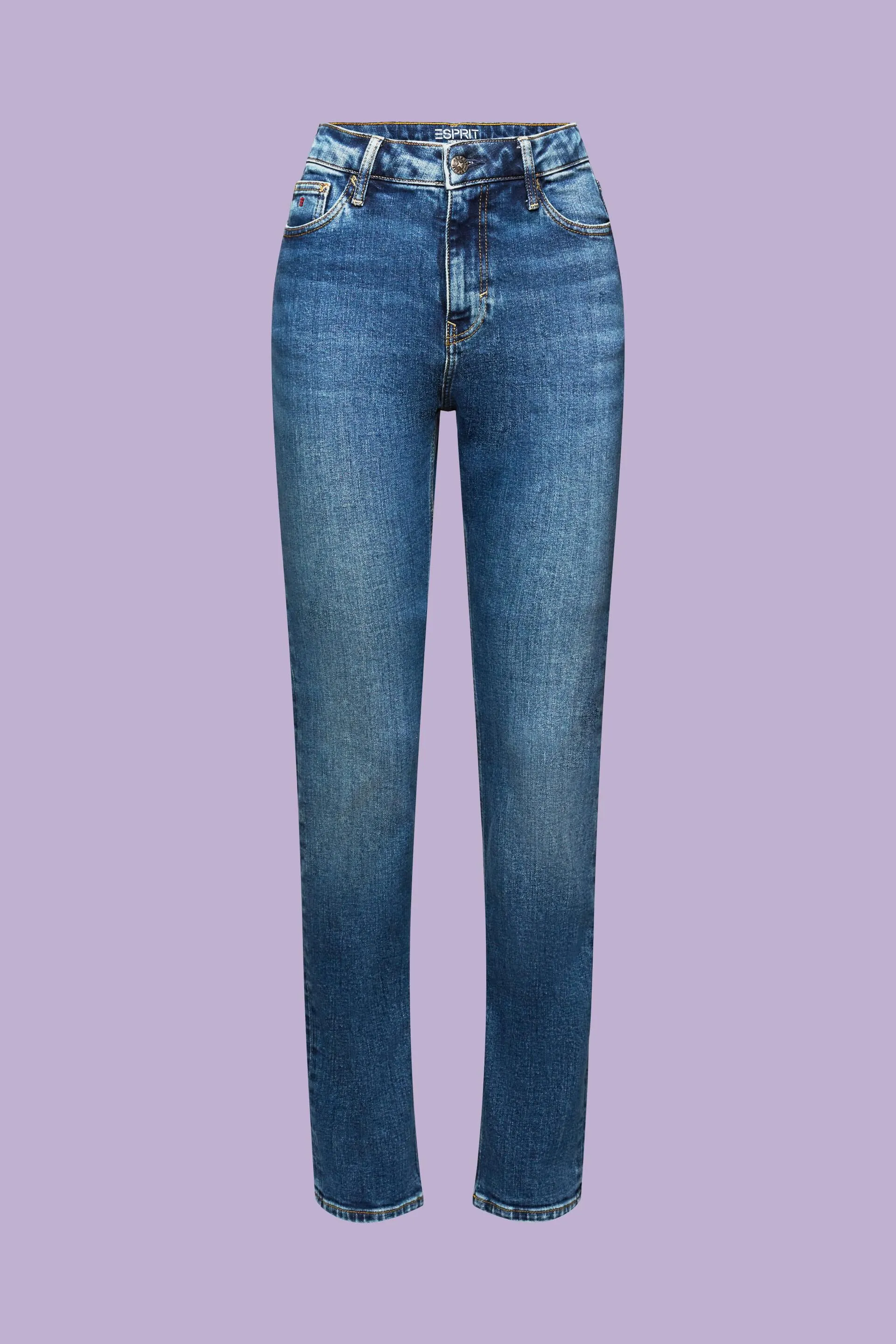 Jeans slim retrò a vita alta