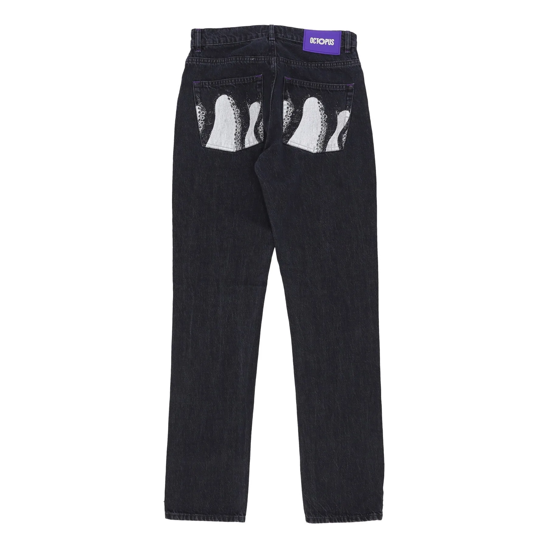 Jeans Uomo Pockets Regular Denim Black