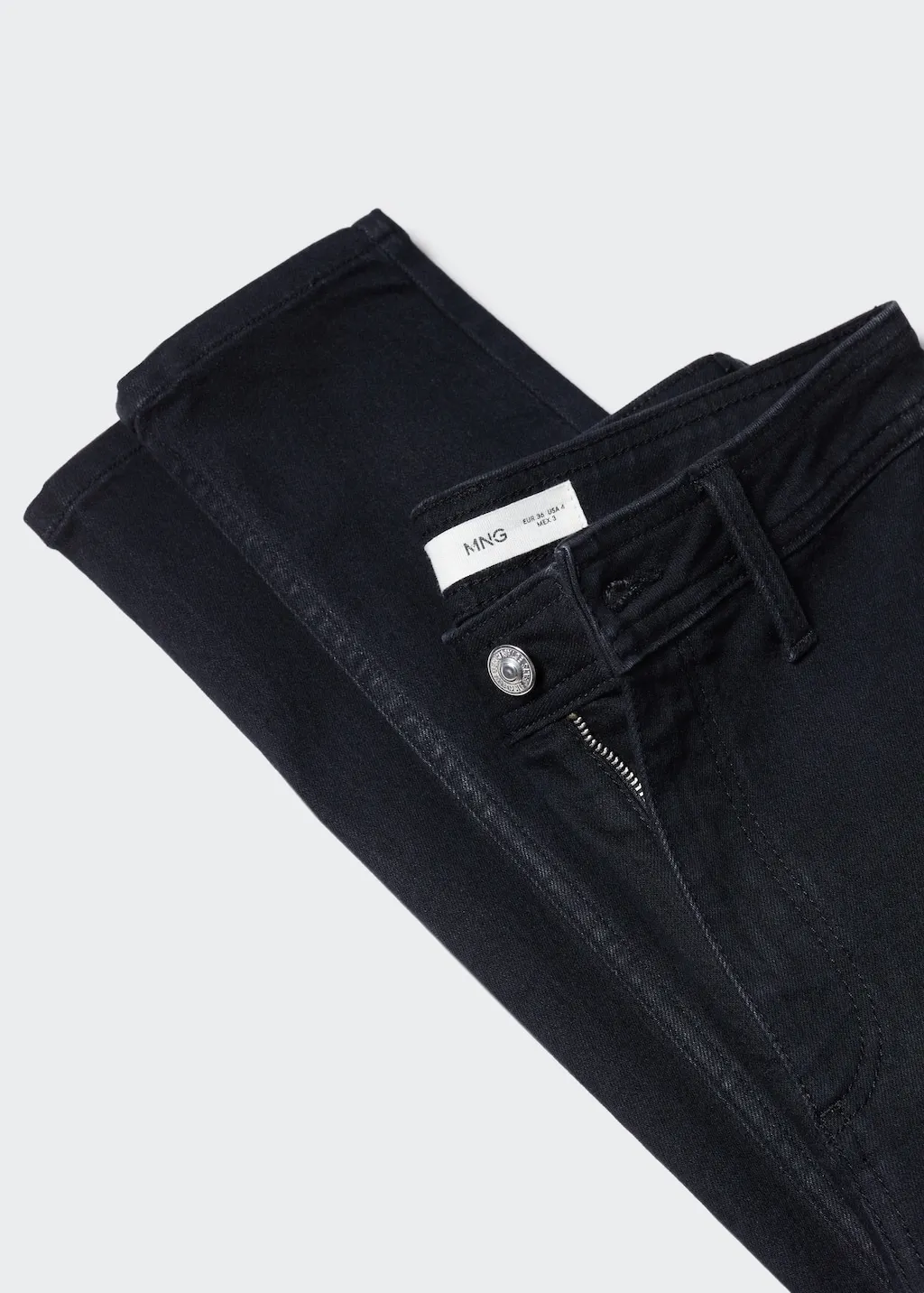 Jeggings di cotone a vita alta