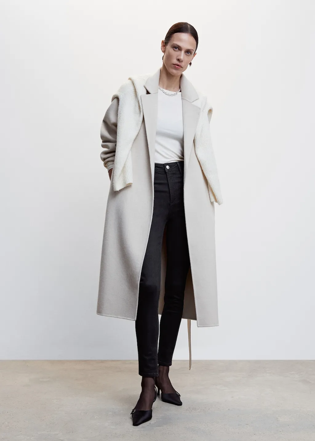 Jeggings di cotone a vita alta