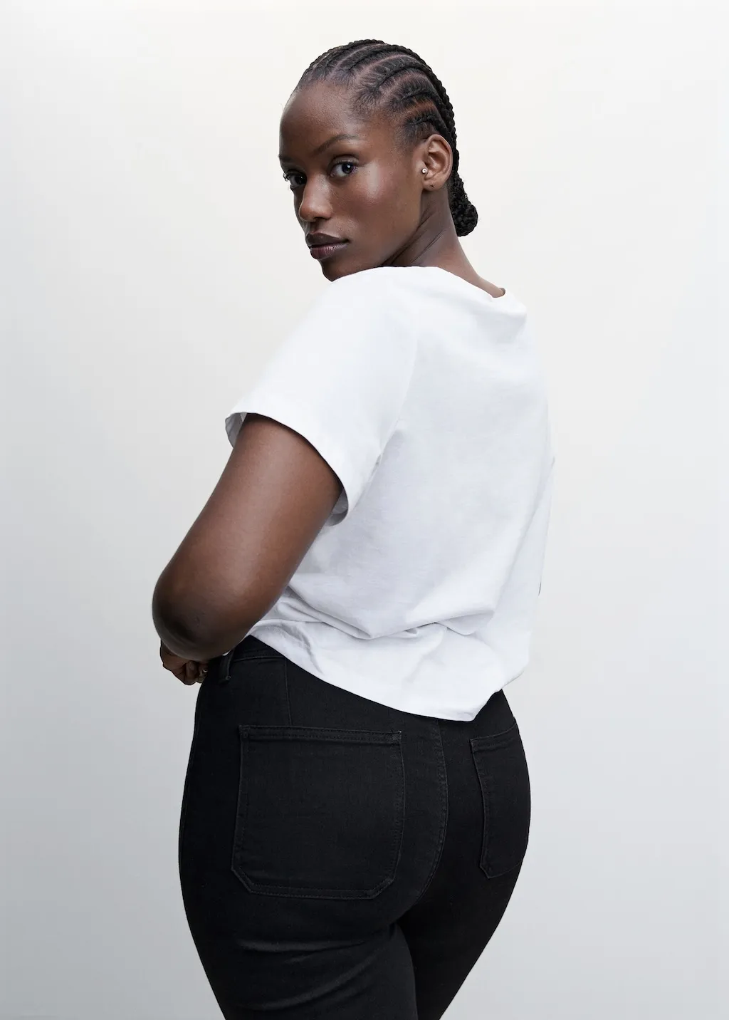 Jeggings di cotone a vita alta