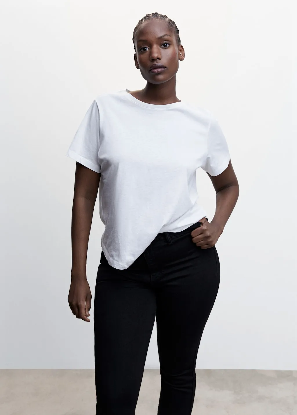 Jeggings di cotone a vita alta