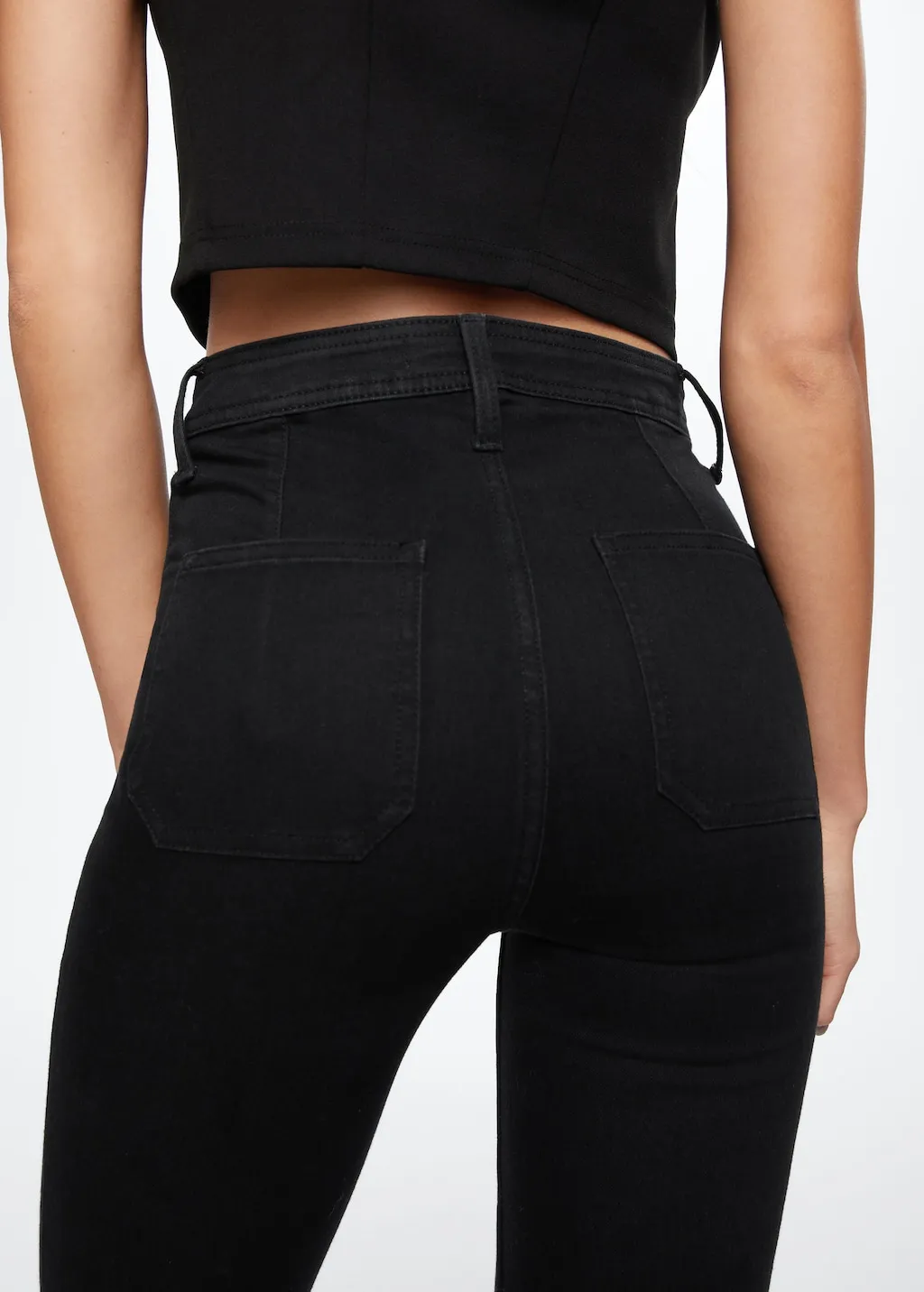 Jeggings di cotone a vita alta