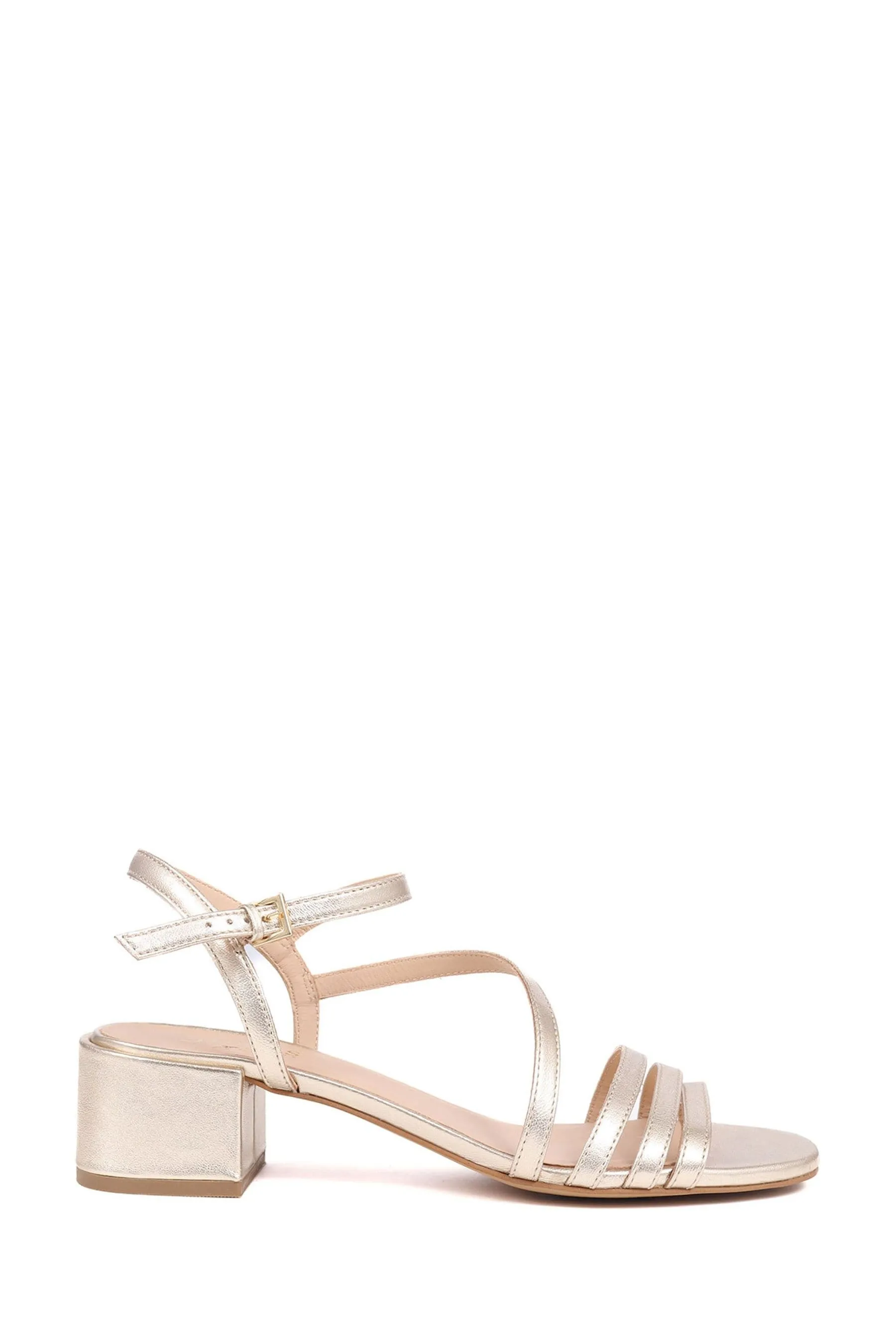 Jones Bootmaker Naturale - Sandali in pelle con tacco largo