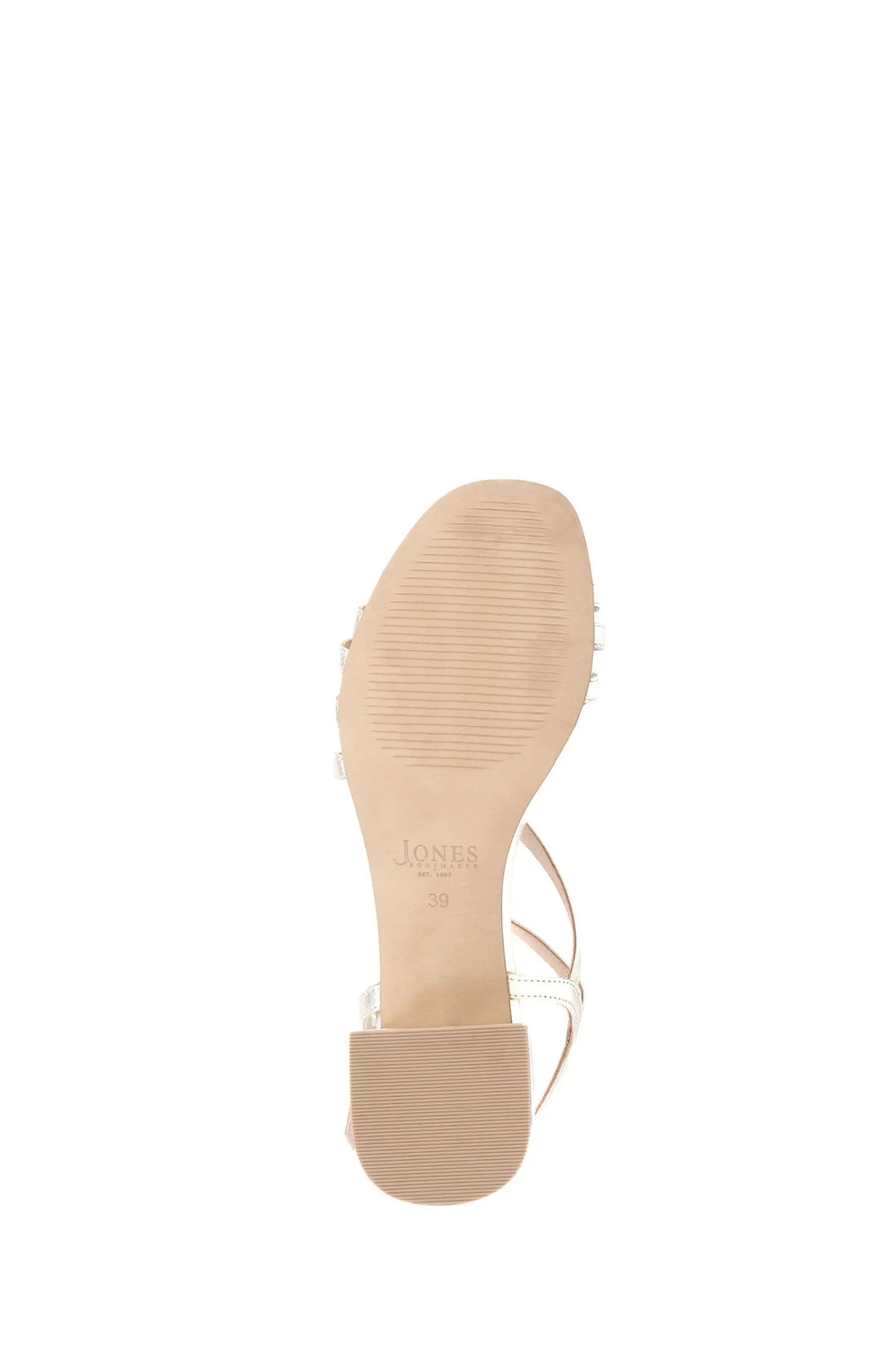 Jones Bootmaker Naturale - Sandali in pelle con tacco largo