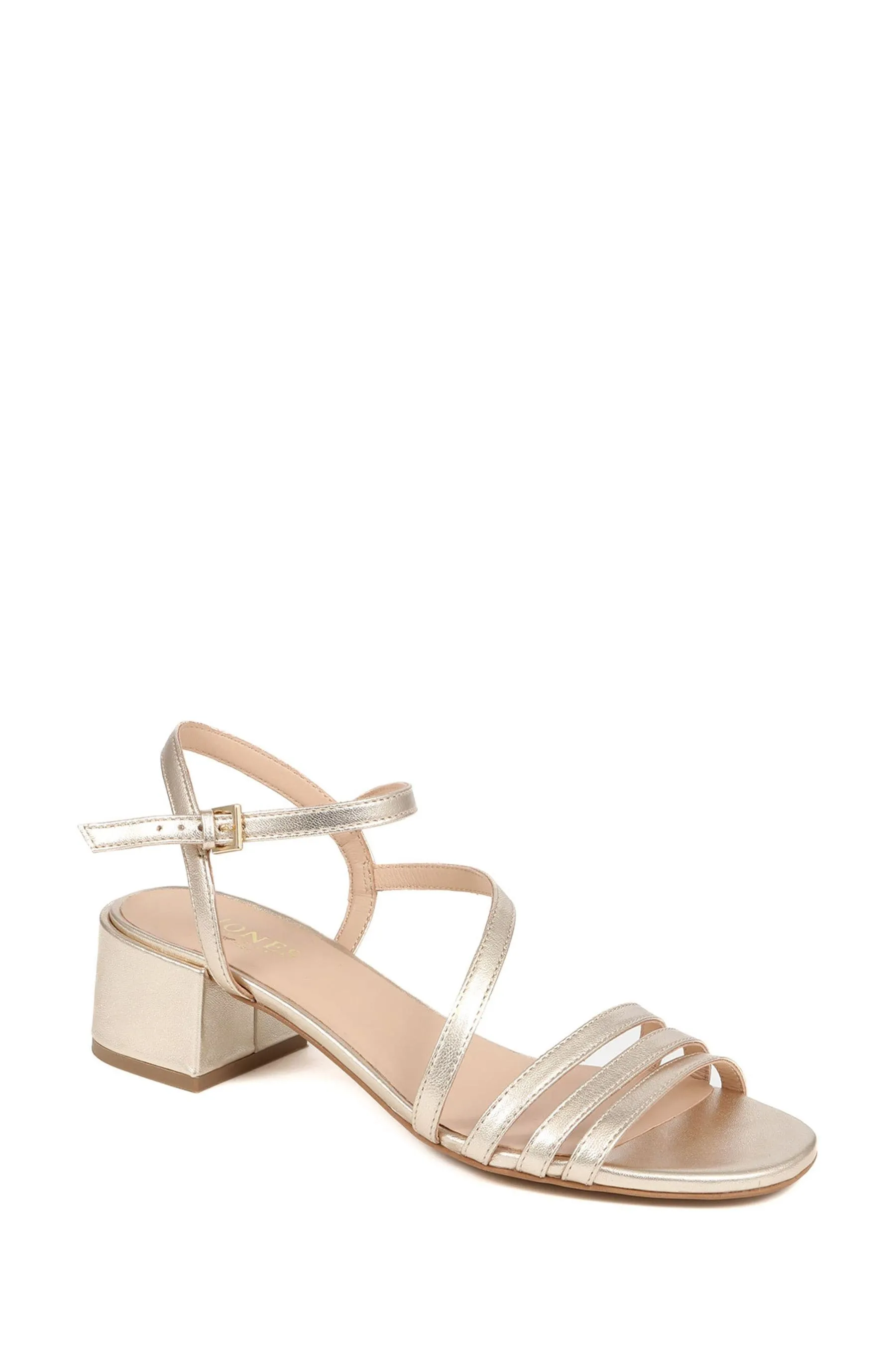 Jones Bootmaker Naturale - Sandali in pelle con tacco largo