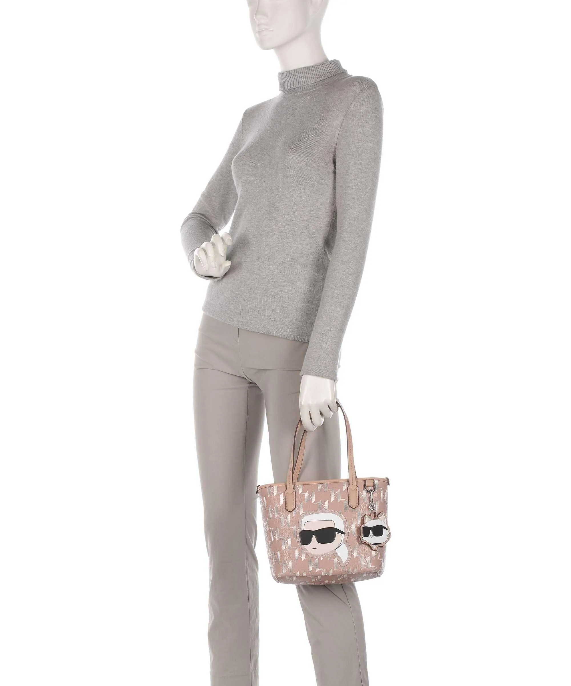  Karl Lagerfeld K/Ikonik 2.0 Borsa a mano pelle sintetica rosa antico  