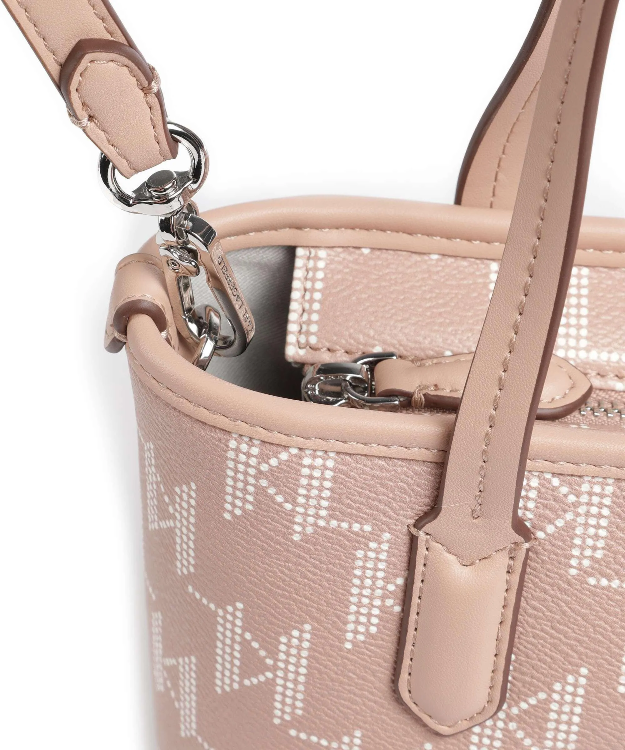  Karl Lagerfeld K/Ikonik 2.0 Borsa a mano pelle sintetica rosa antico  