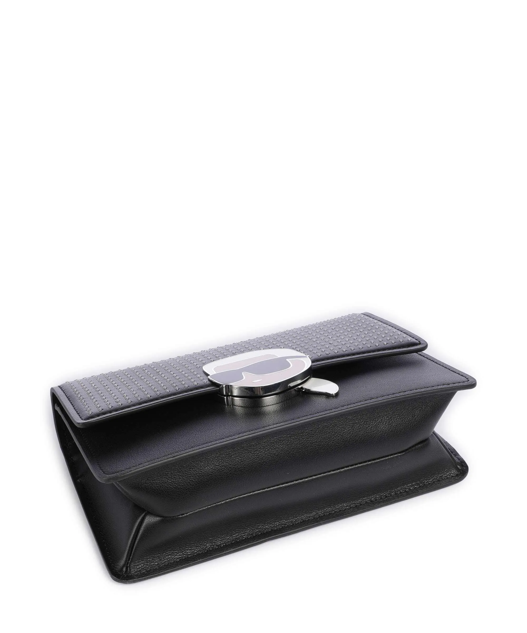  Karl Lagerfeld K/Ikonik 2.0 Borsa a spalla pelle di vacchetta finemente grana nero  