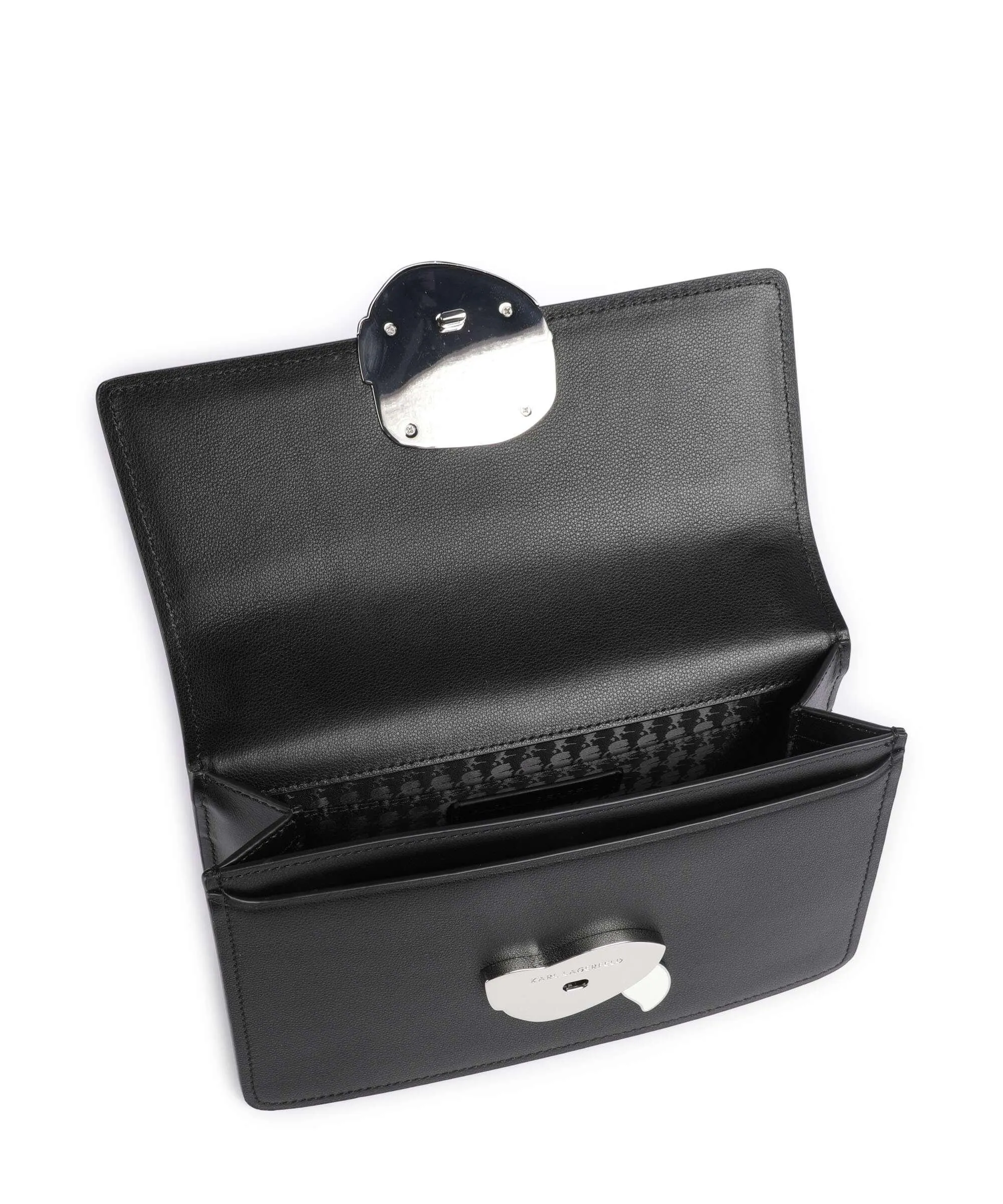  Karl Lagerfeld K/Ikonik 2.0 Borsa a spalla pelle di vacchetta finemente grana nero  