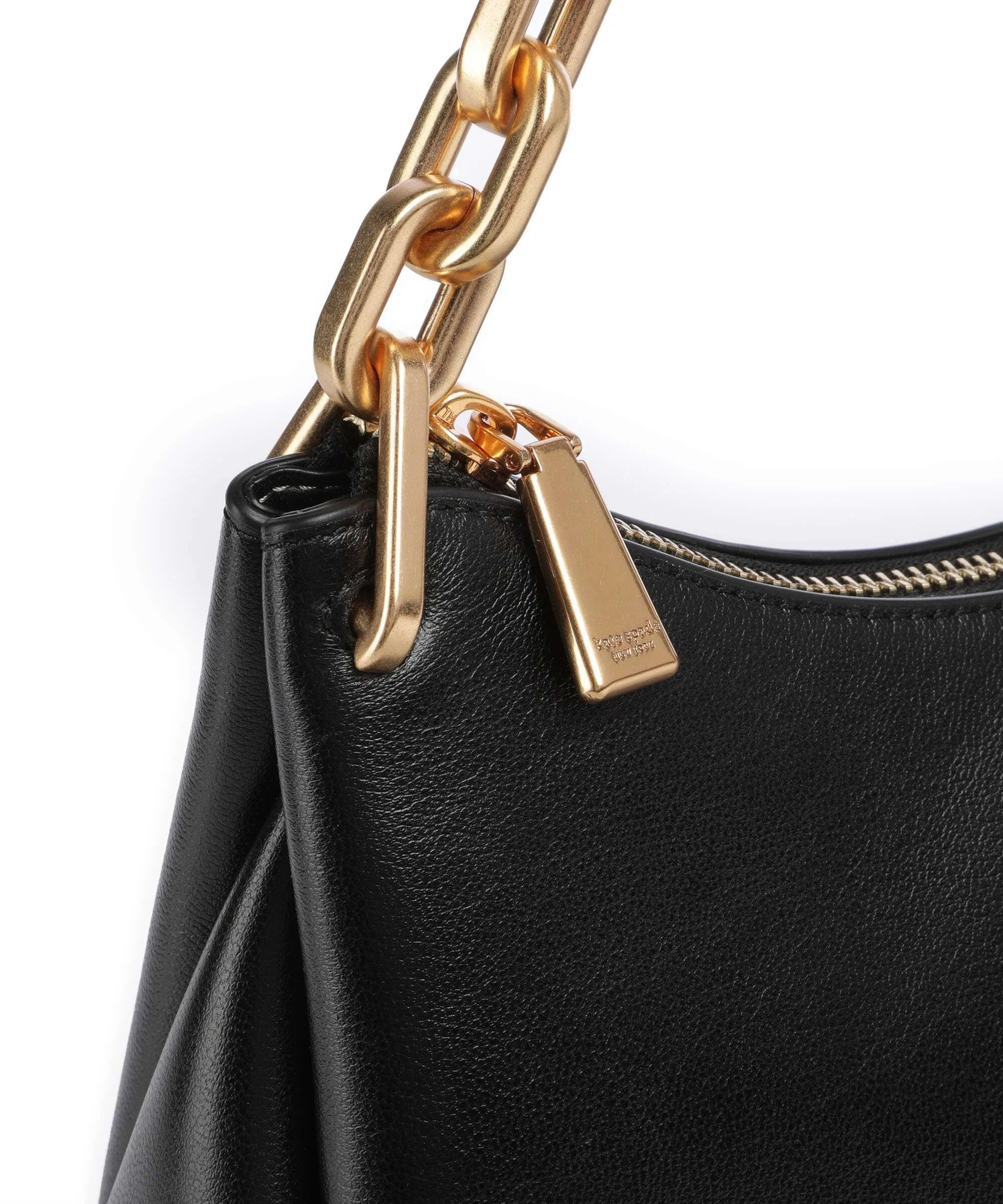 Kate Spade New York Grace Borsa a spalla pelle di vacchetta finemente grana nero  