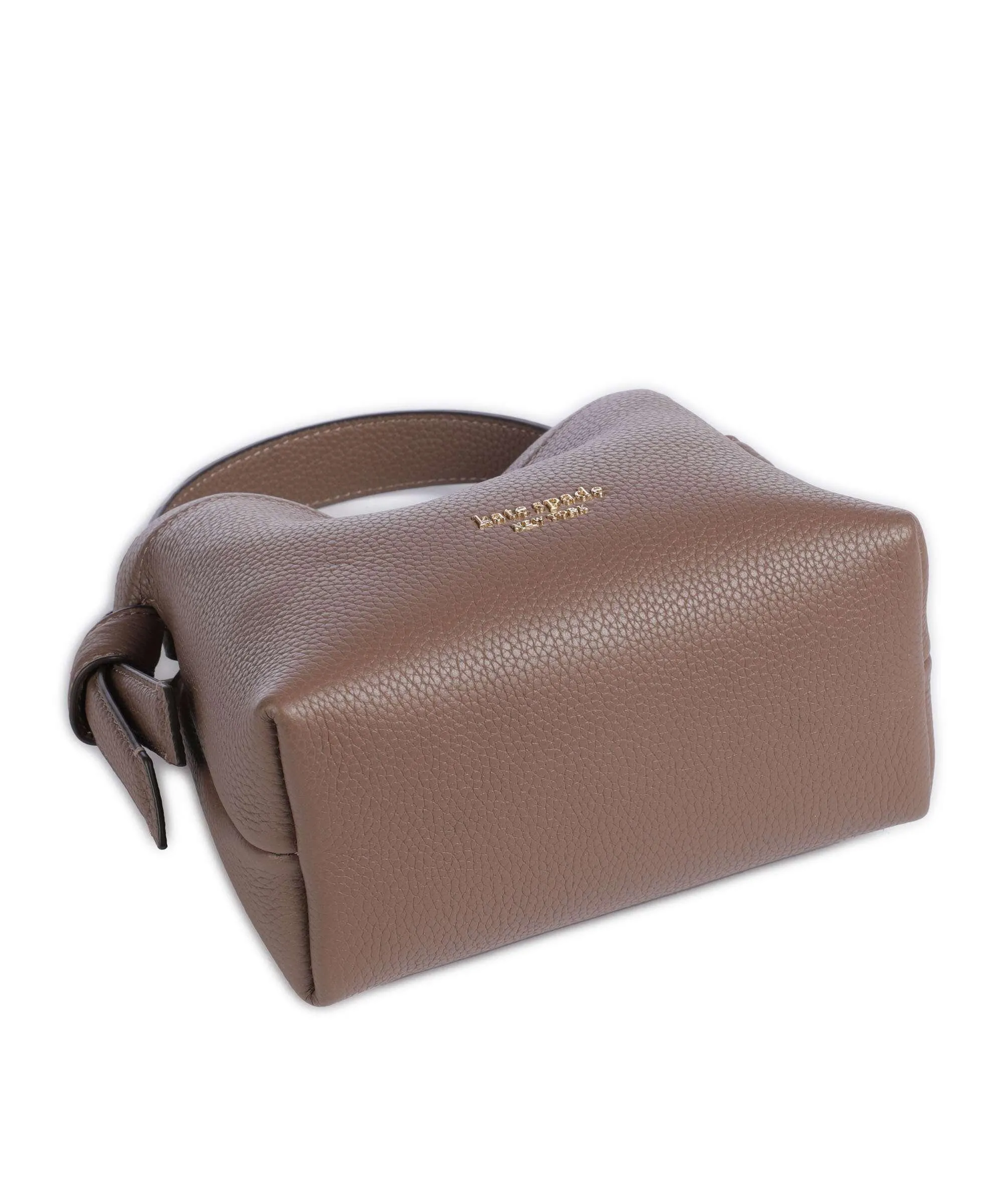  Kate Spade New York Knott Borsa a tracolla pelle granulata marrone  