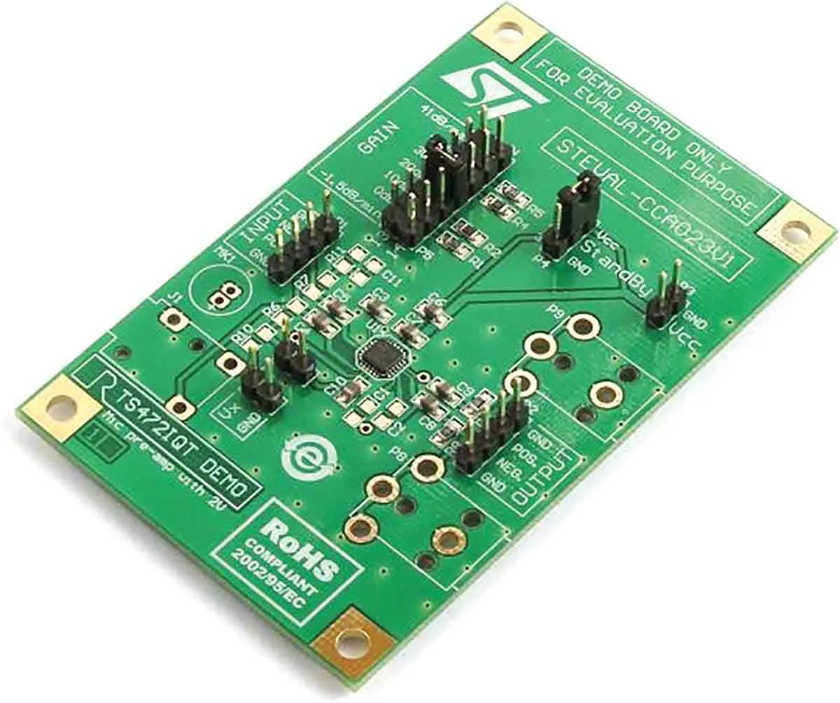 Kit di sviluppo analogico STMicroelectronics Demonstration Board for Low Noise Microphone Preamplifier per