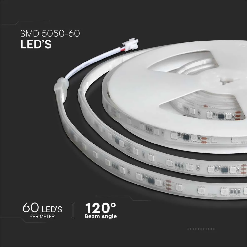 Kit Striscia Led 24V RGB IP65 13W/mt SMD5050 5m Magic Home Pro V-TAC 23146
