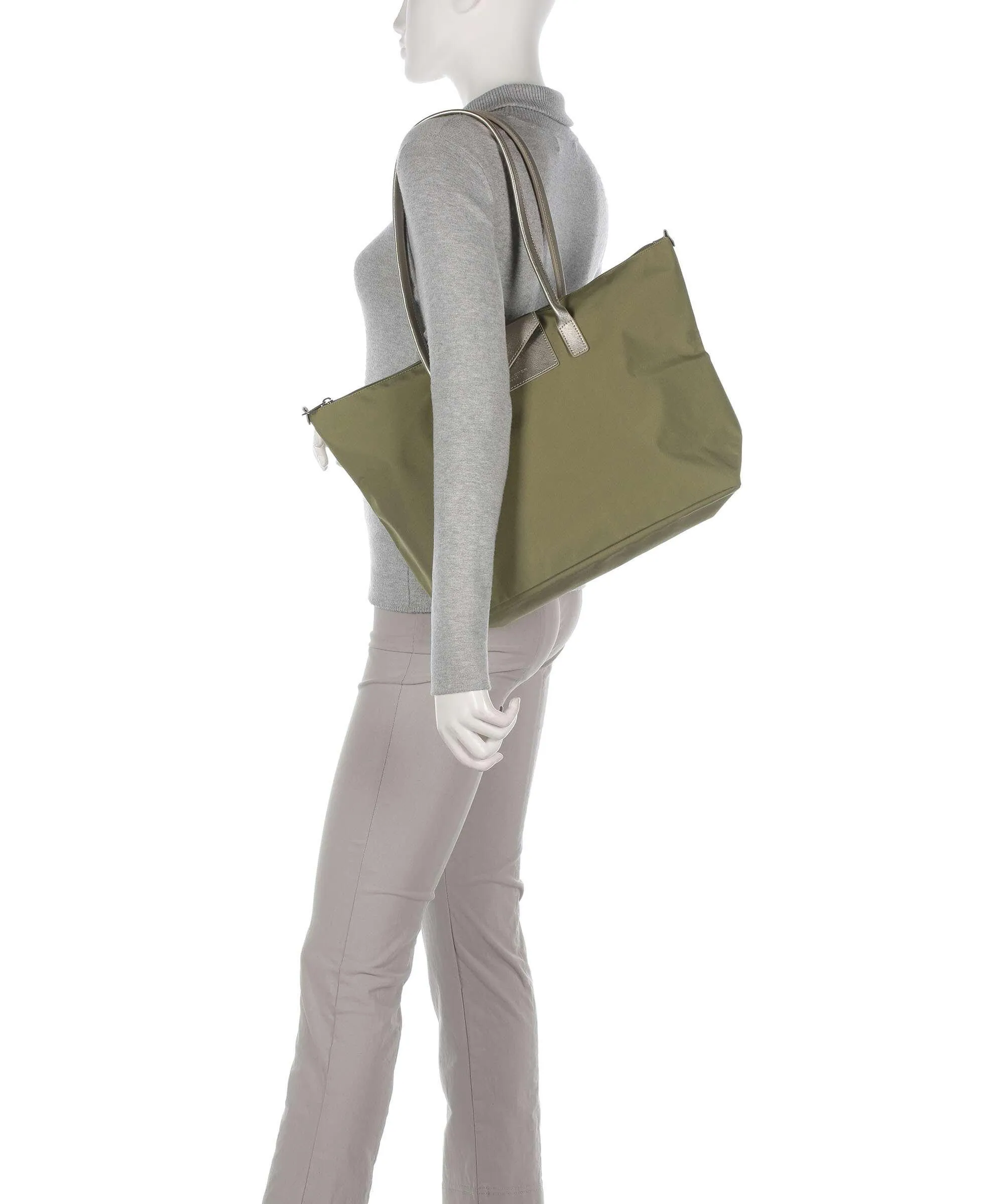 Lancaster Smart KBA Borsa shopper nylon, poliammide verde-oliva  