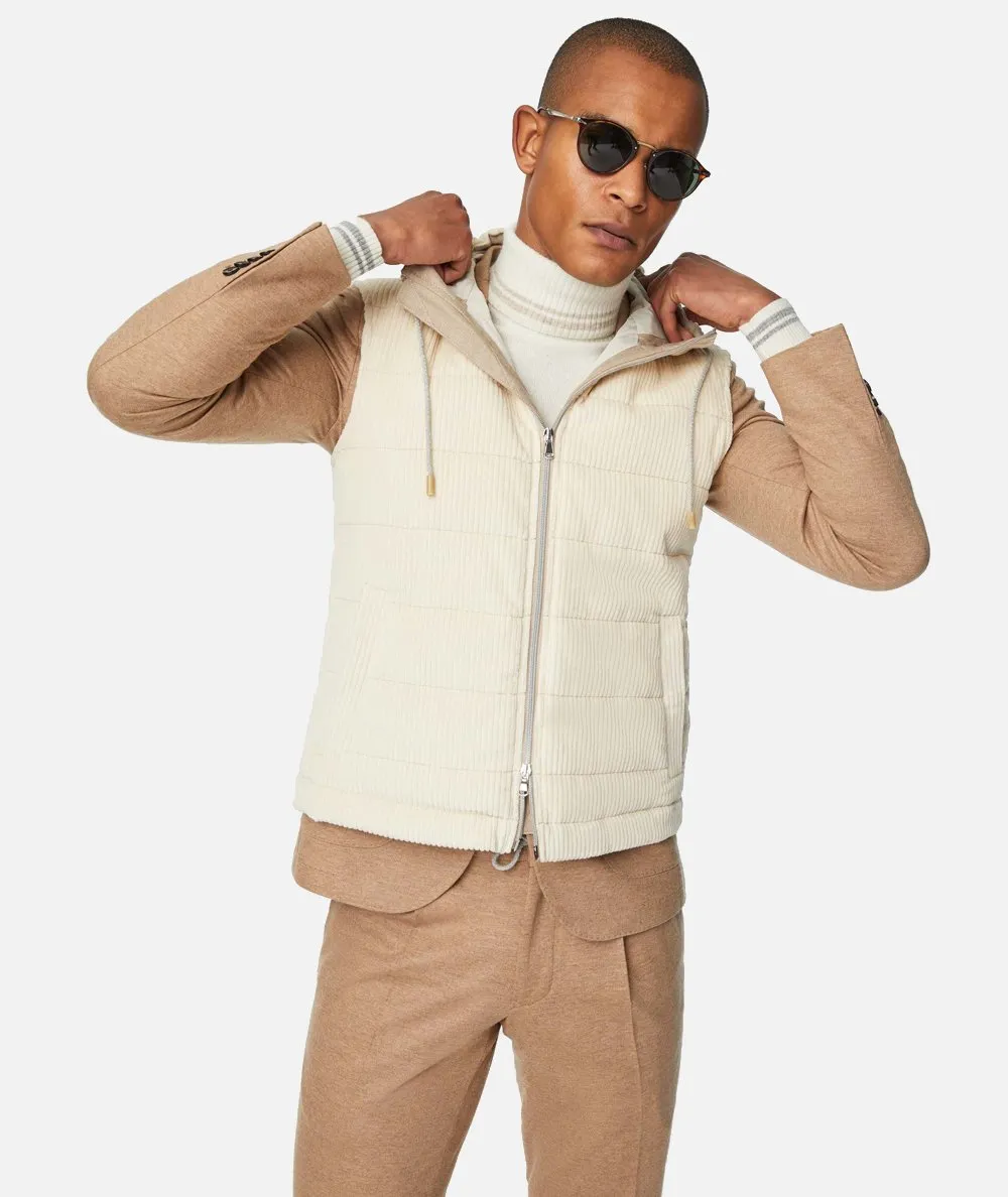 L.B.M. 1911--Gilet imbottito bianco avorio