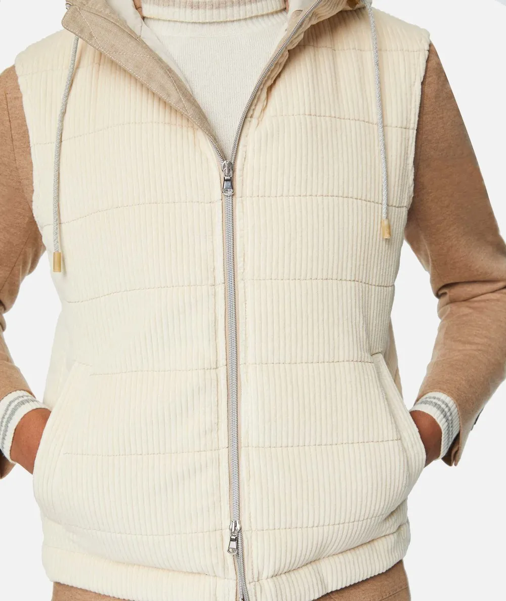 L.B.M. 1911--Gilet imbottito bianco avorio