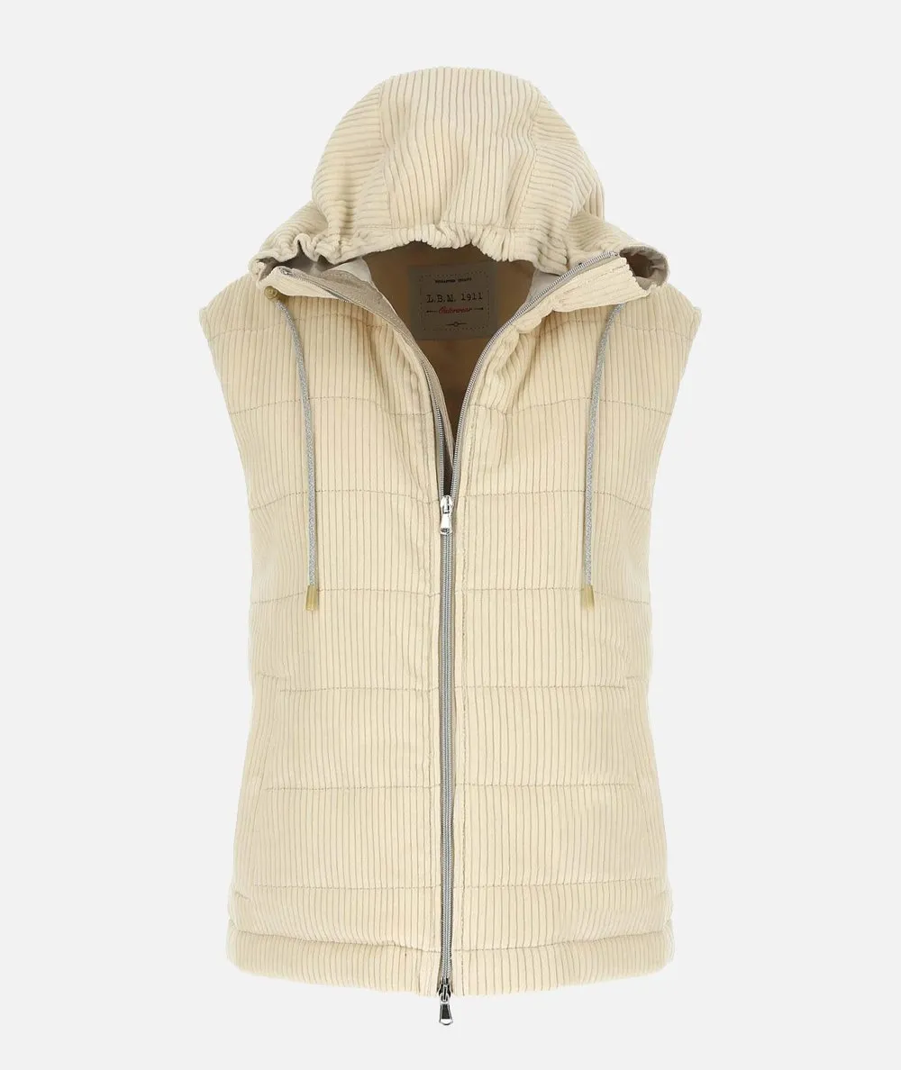 L.B.M. 1911--Gilet imbottito bianco avorio