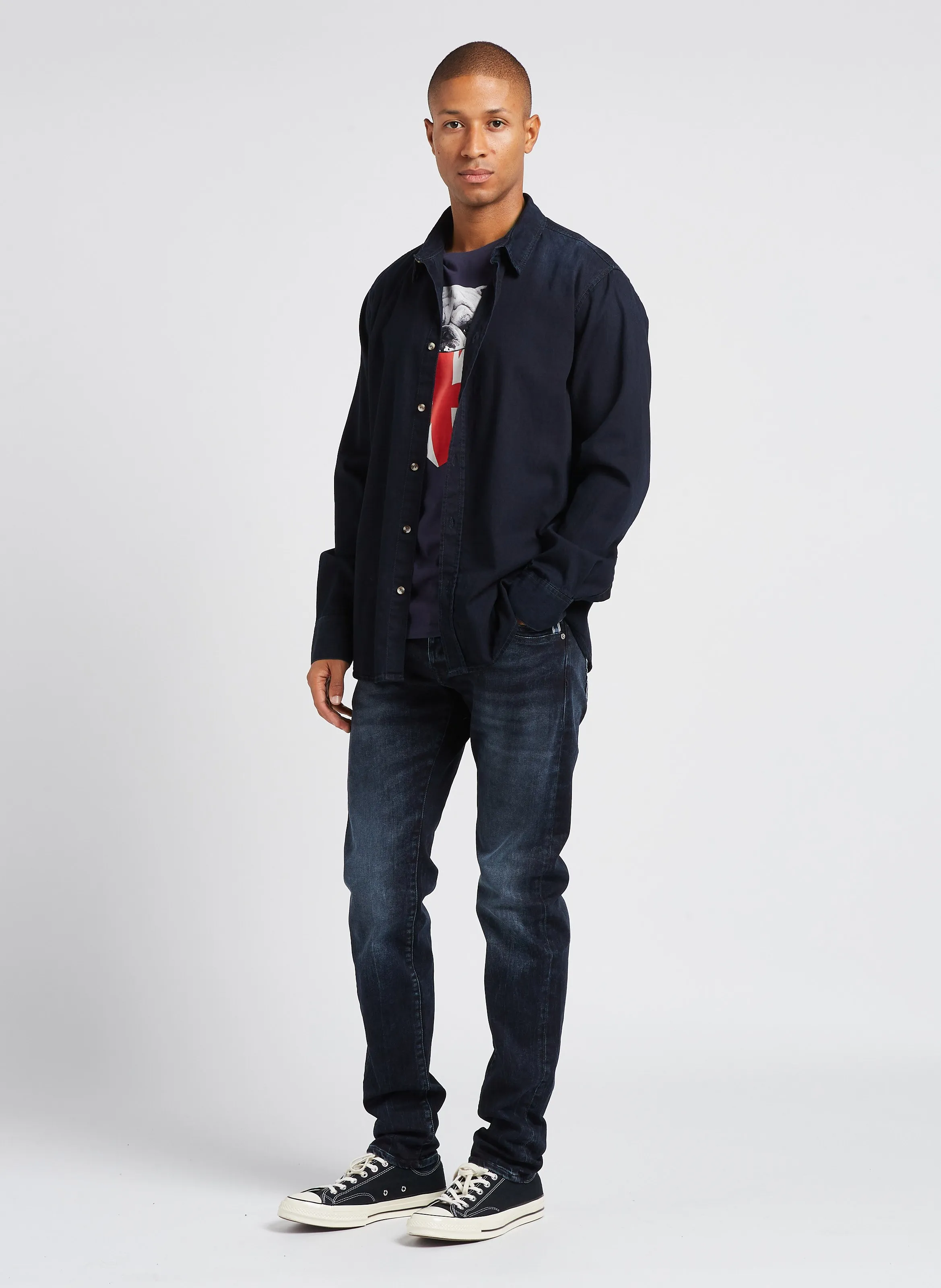  LE TEMPS DES CERISES   FAGON - Jeans slim in misto cotone | Nero