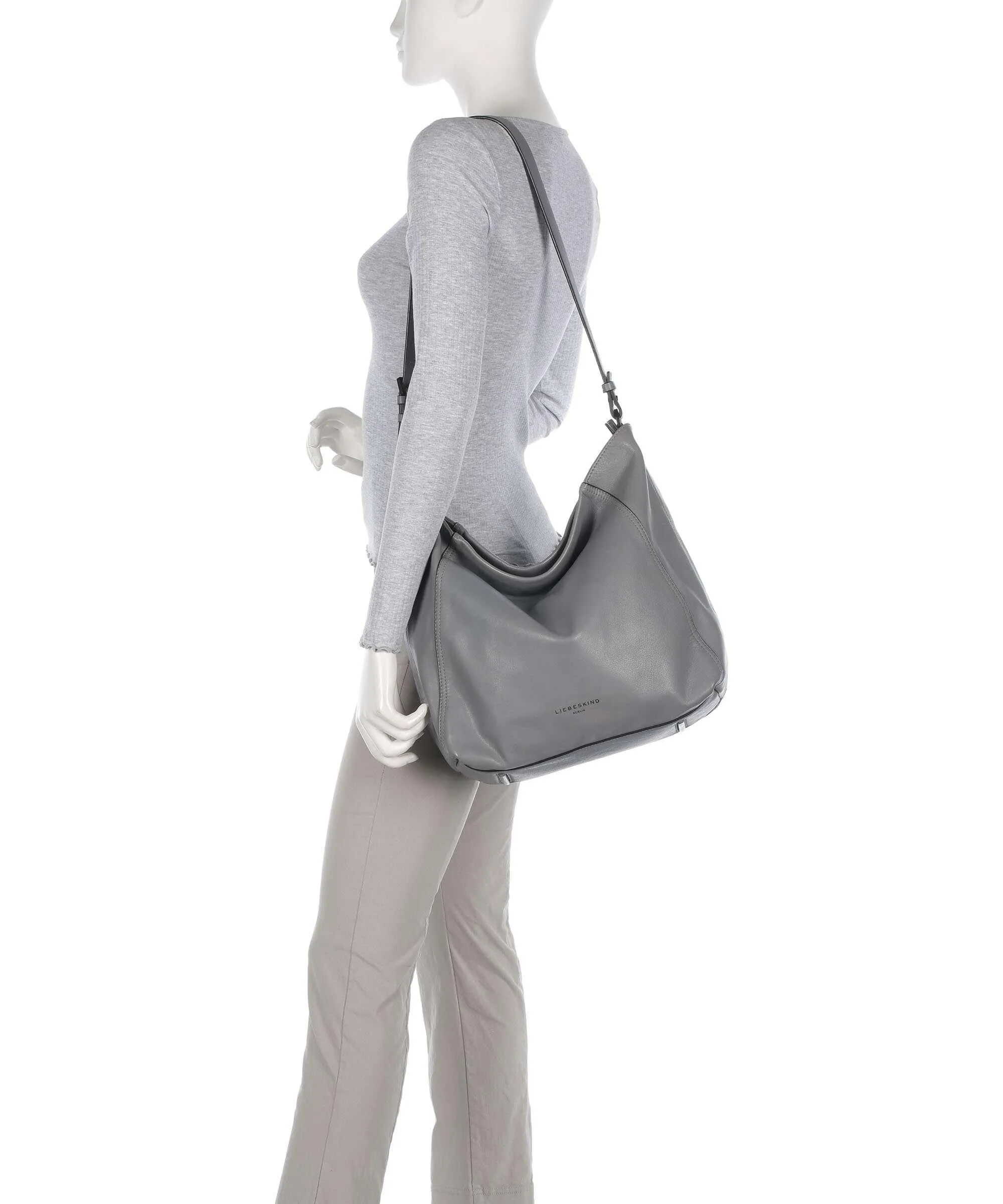  Liebeskind Chudy Sheep Natural L Borsa hobo pelle di pecora grigio  
