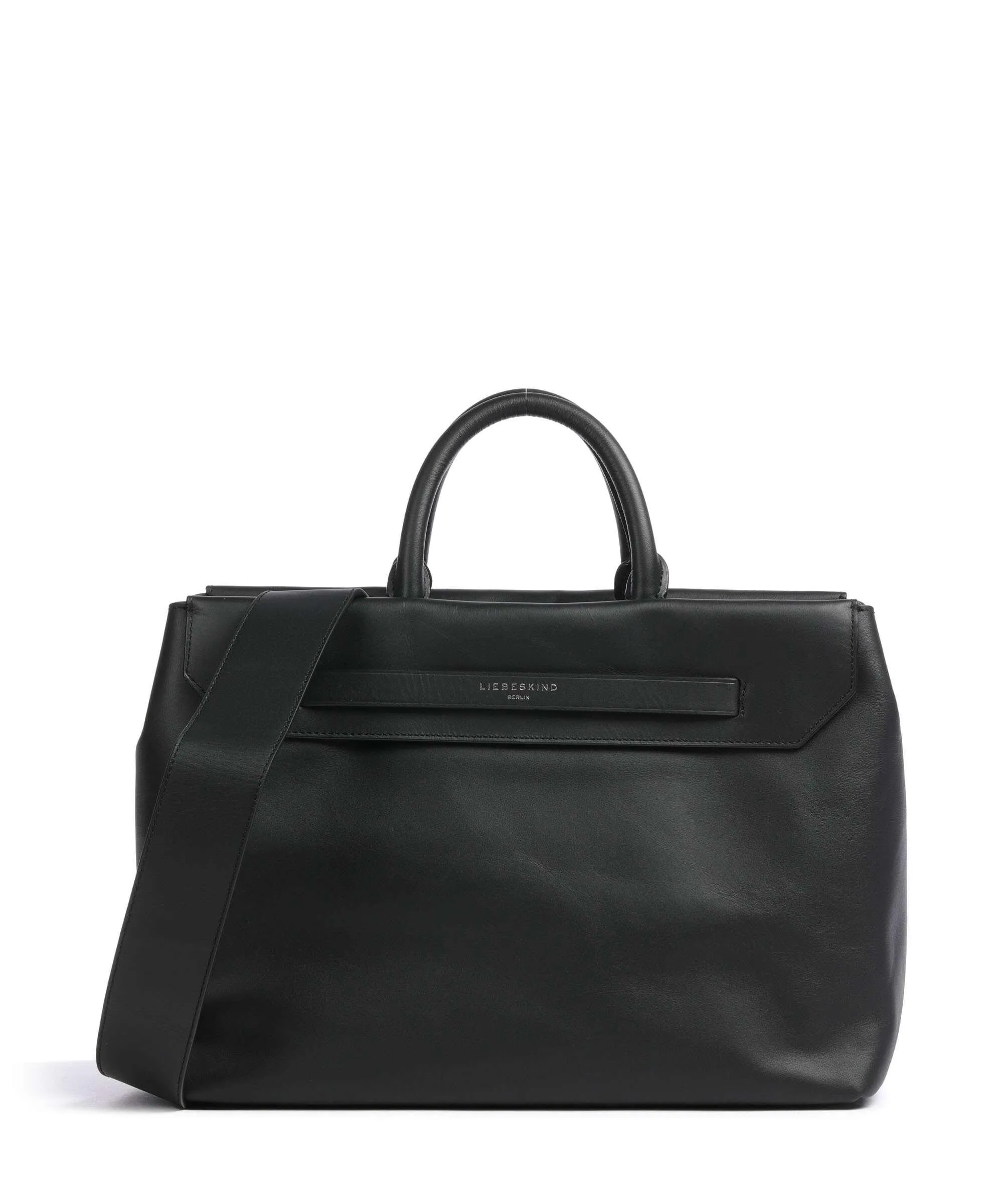  Liebeskind Lora Calf Optic L Borsa a mano pelle di vitello finemente grana nero  
