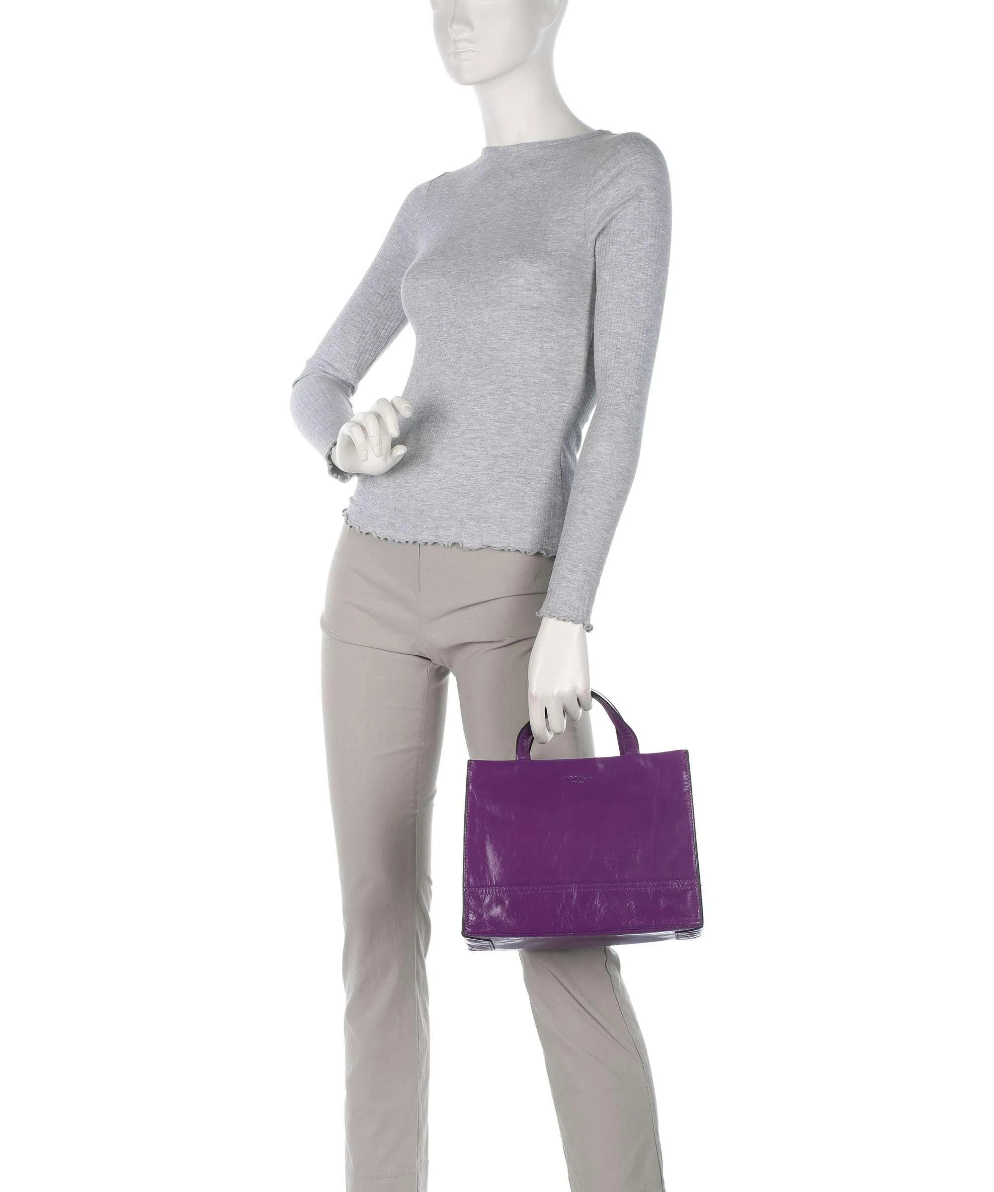  Liebeskind Lou 2 Paper Touch M Borsa a mano pelle mora  
